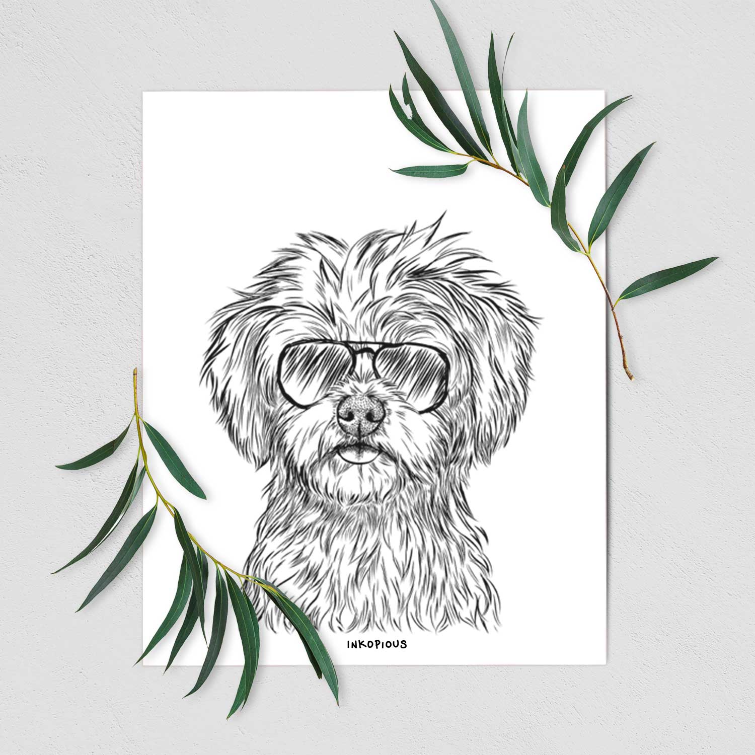 Sammy the Shorkie Art Print