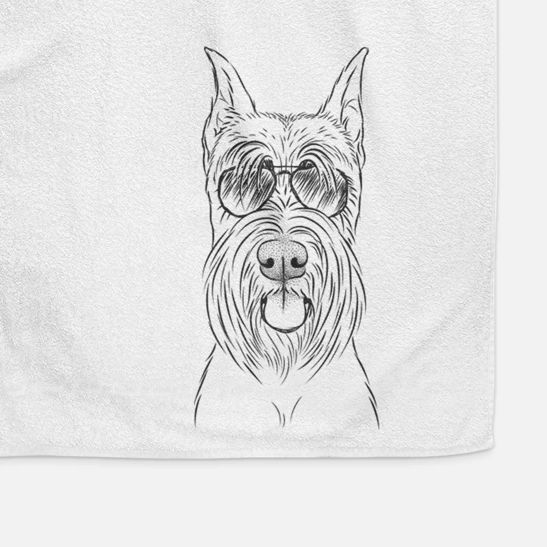 Samuel the Standard Schnauzer Decorative Hand Towel