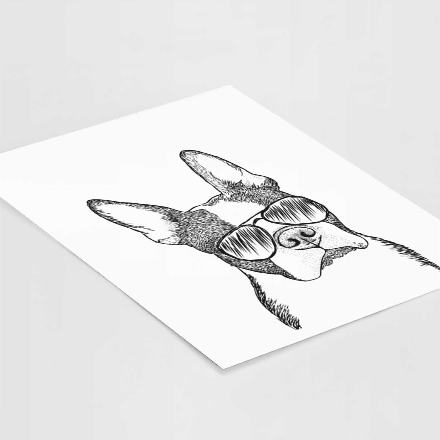 Samuel the Boston Terrier Art Print