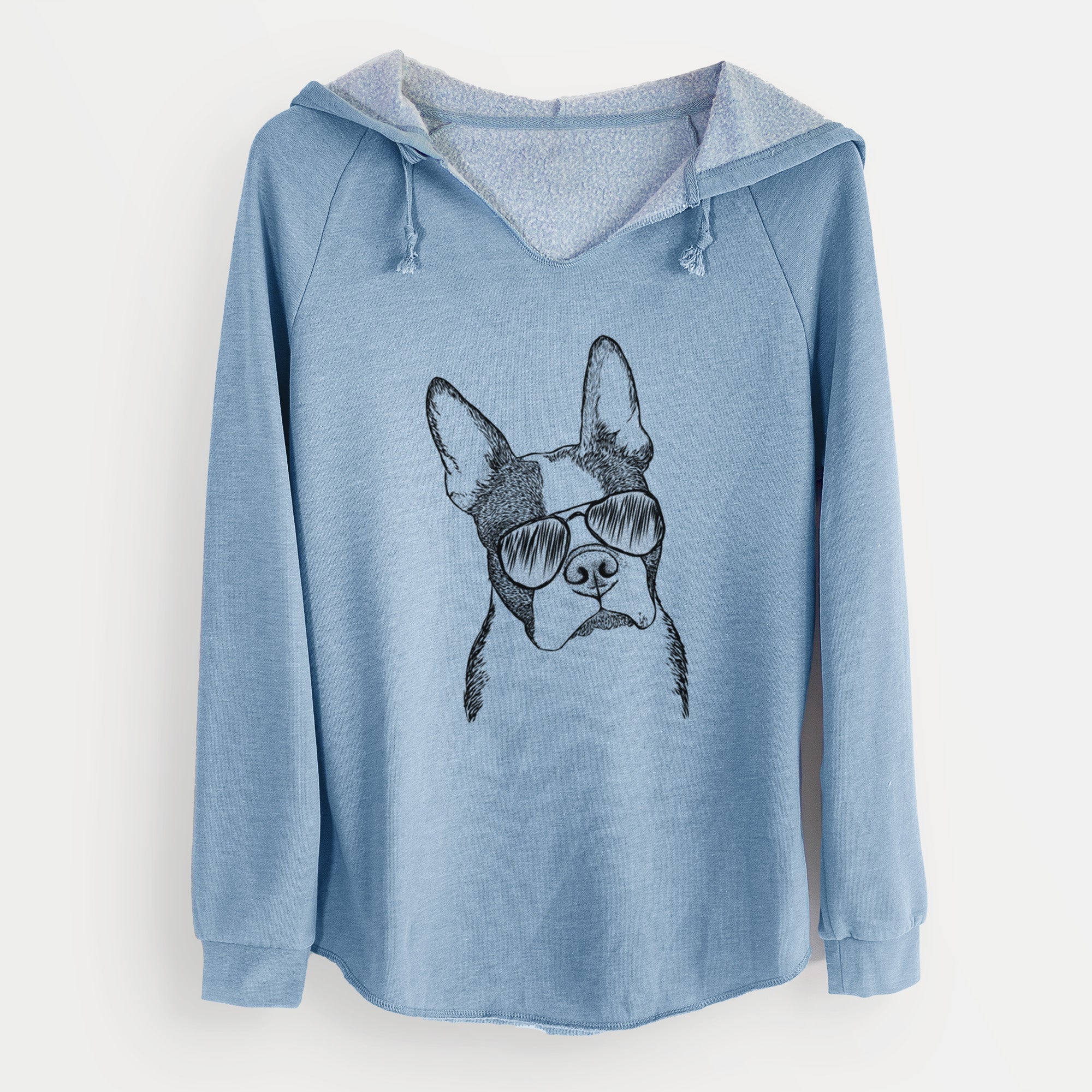 Aviator Samuel the Boston Terrier - Cali Wave Hooded Sweatshirt