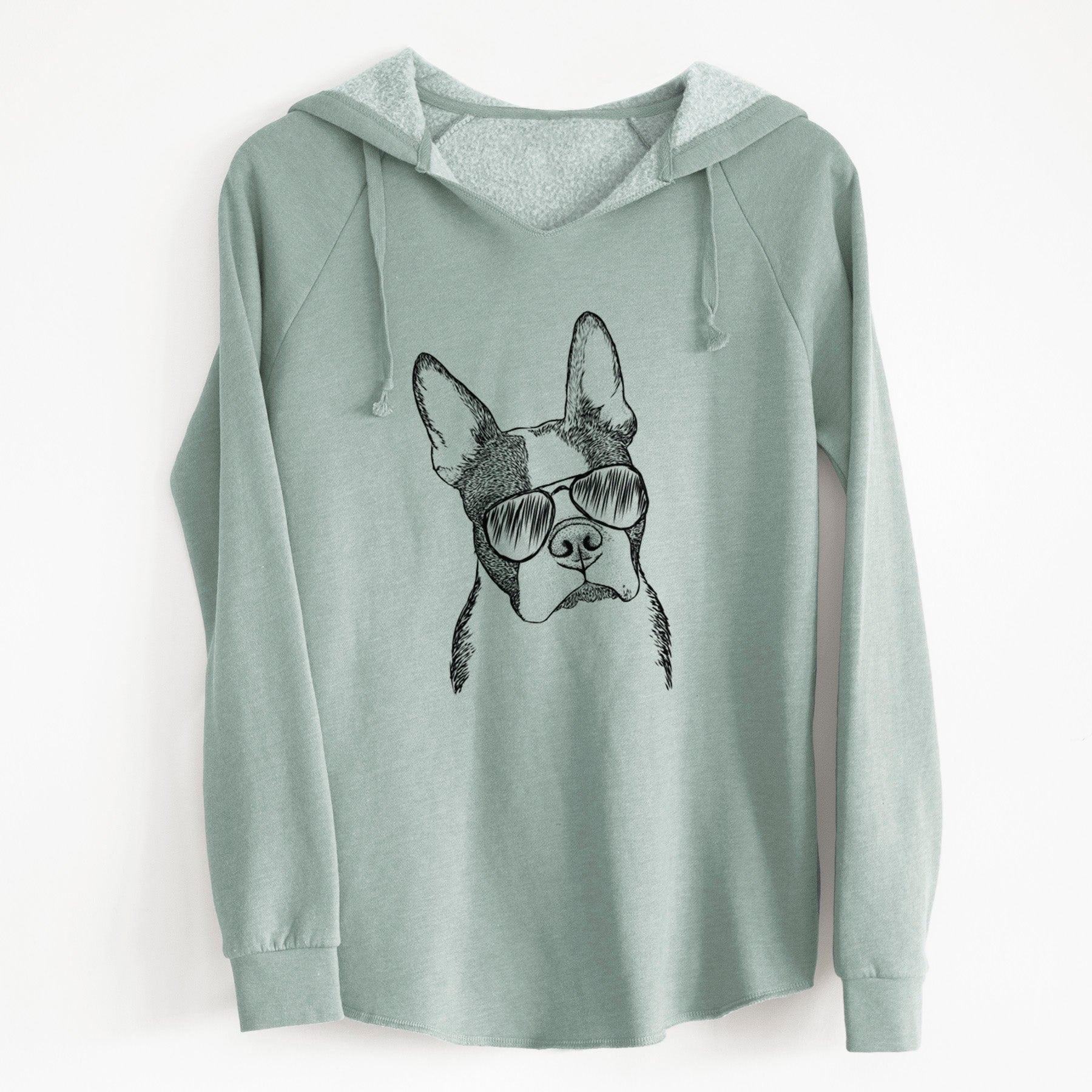 Aviator Samuel the Boston Terrier - Cali Wave Hooded Sweatshirt