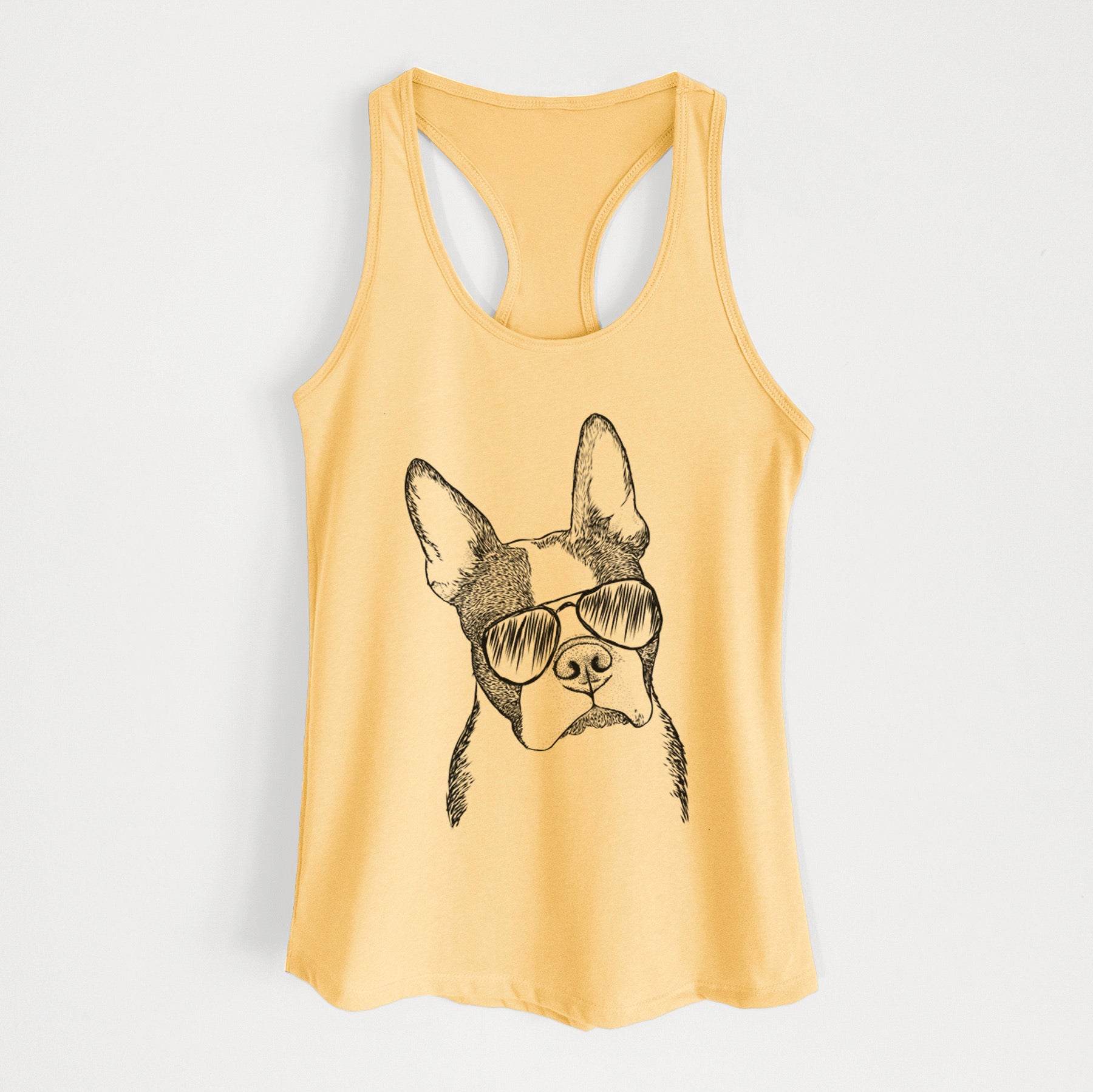 Samuel the Boston Terrier - Women's Racerback Tanktop