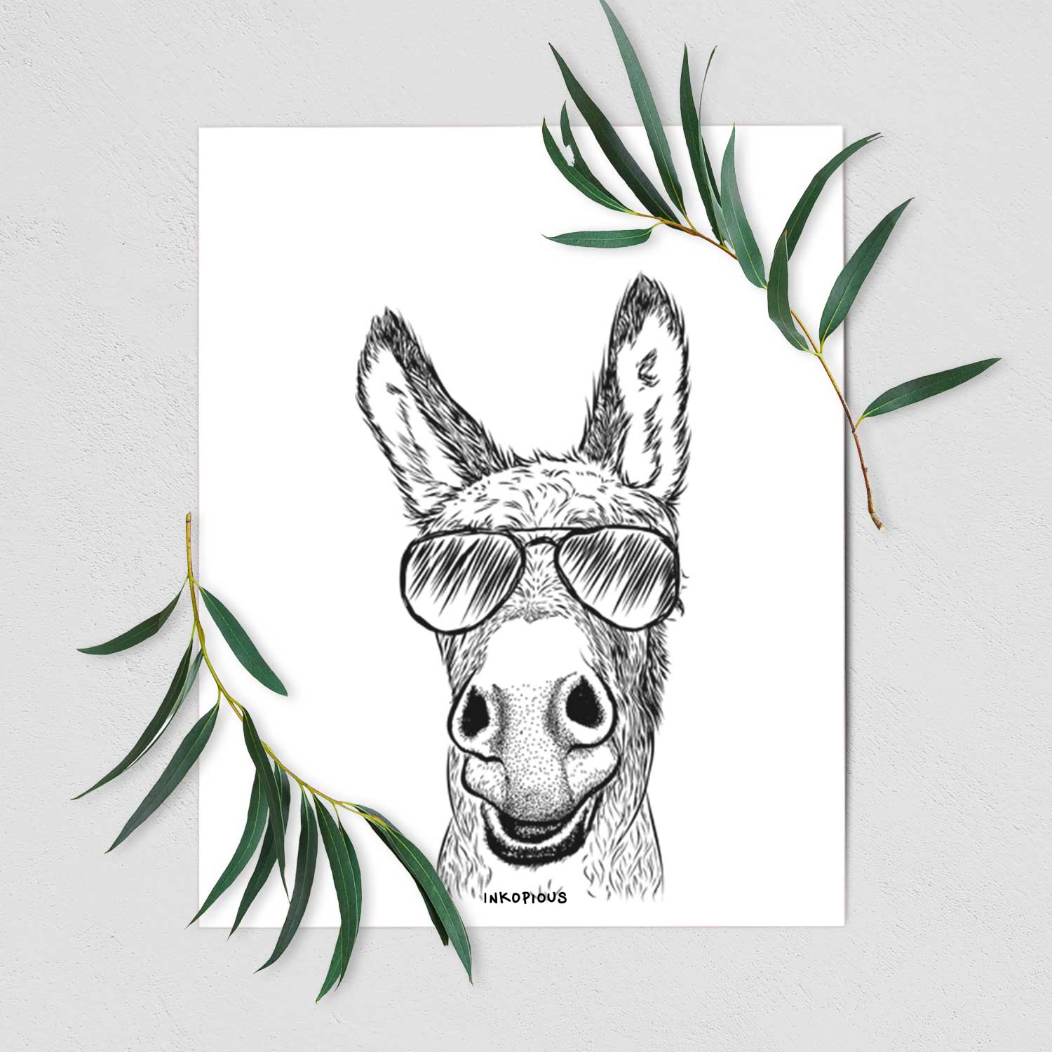 Samule the Donkey Art Print