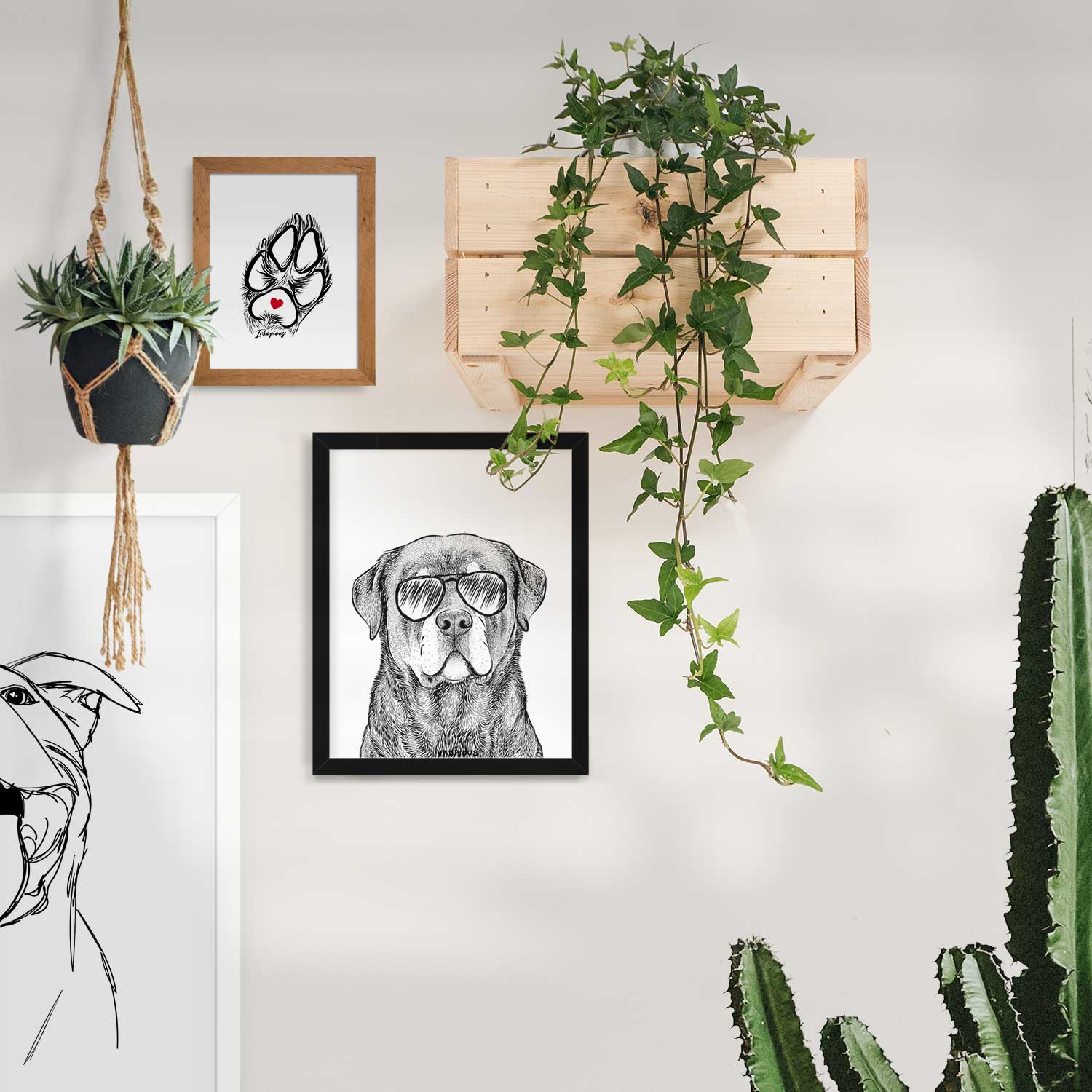 Sarge the Rottweiler Art Print