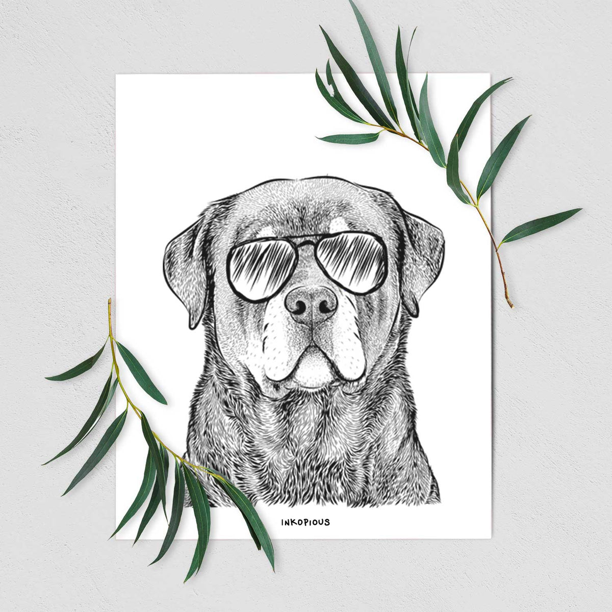 Sarge the Rottweiler Art Print