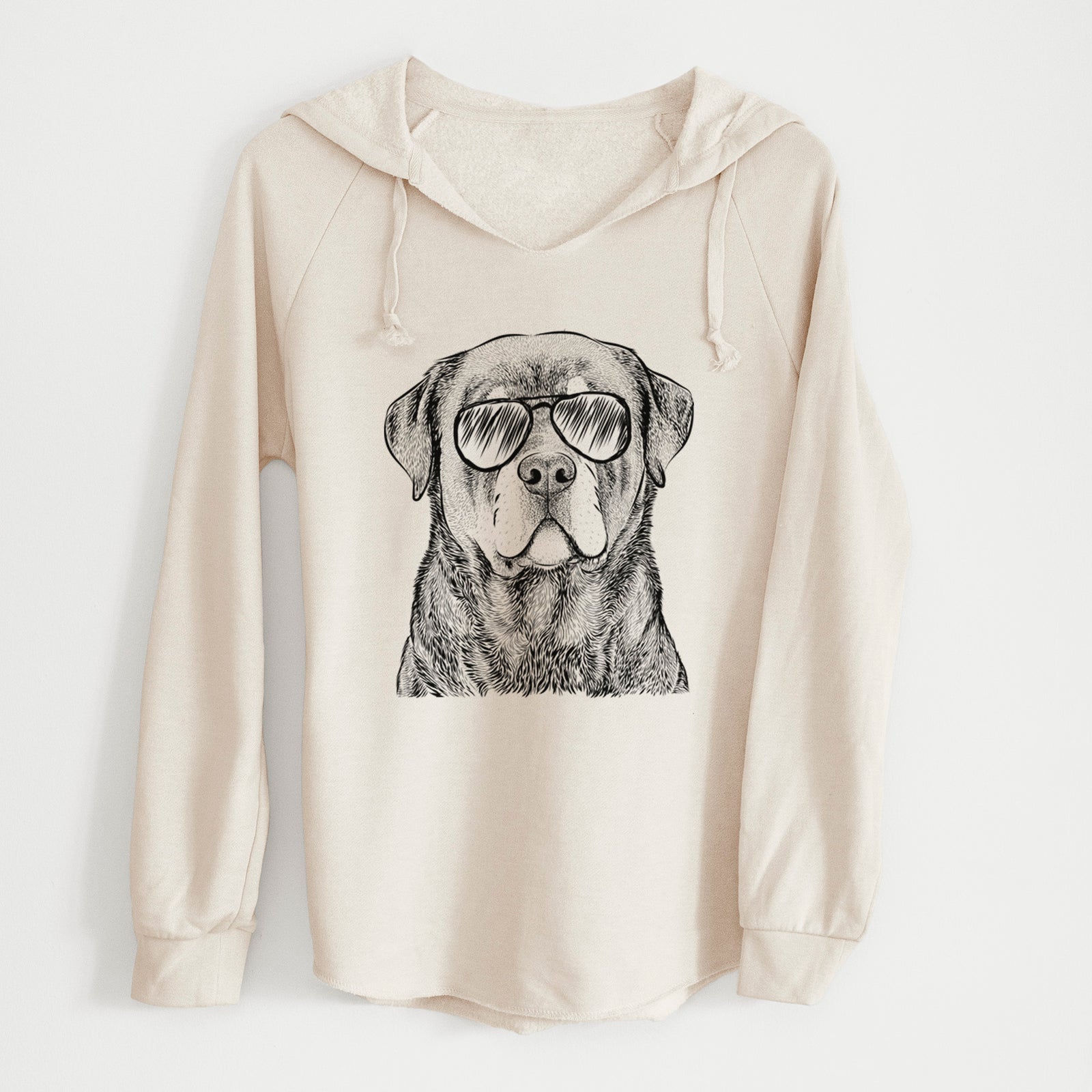 Aviator Sarge the Rottweiler - Cali Wave Hooded Sweatshirt