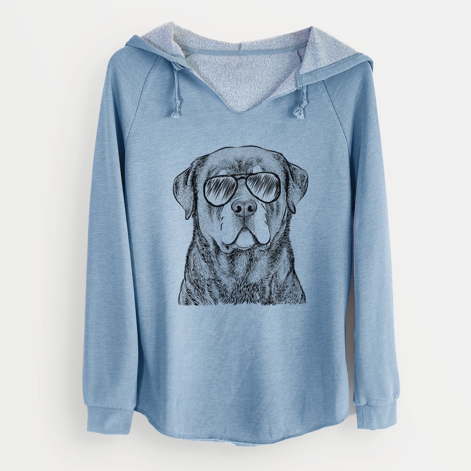 Aviator Sarge the Rottweiler - Cali Wave Hooded Sweatshirt