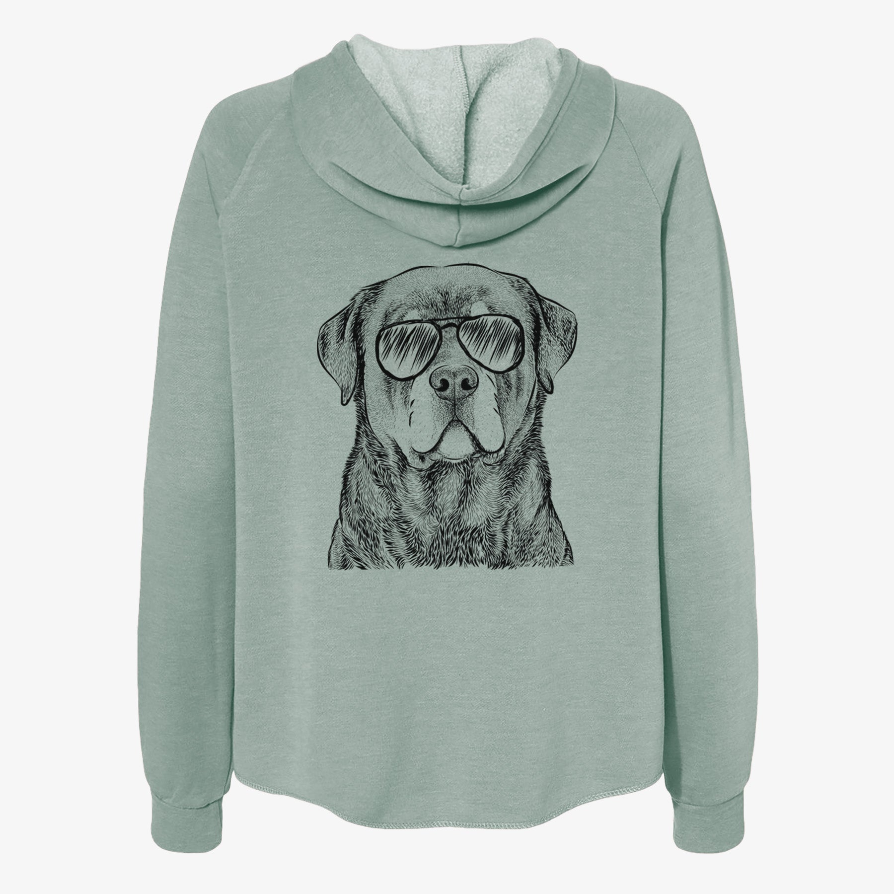 Sarge the Rottweiler - Women's Cali Wave Zip-Up Sweatshirt