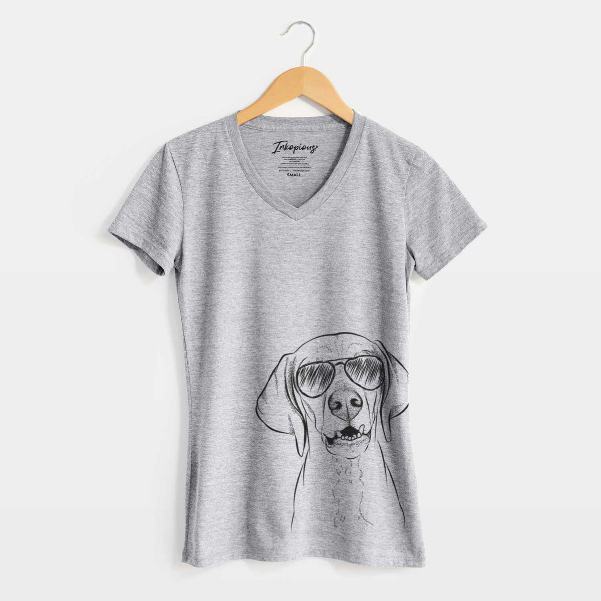 Aviator Sarge the Vizsla - Women&#39;s V-neck Shirt