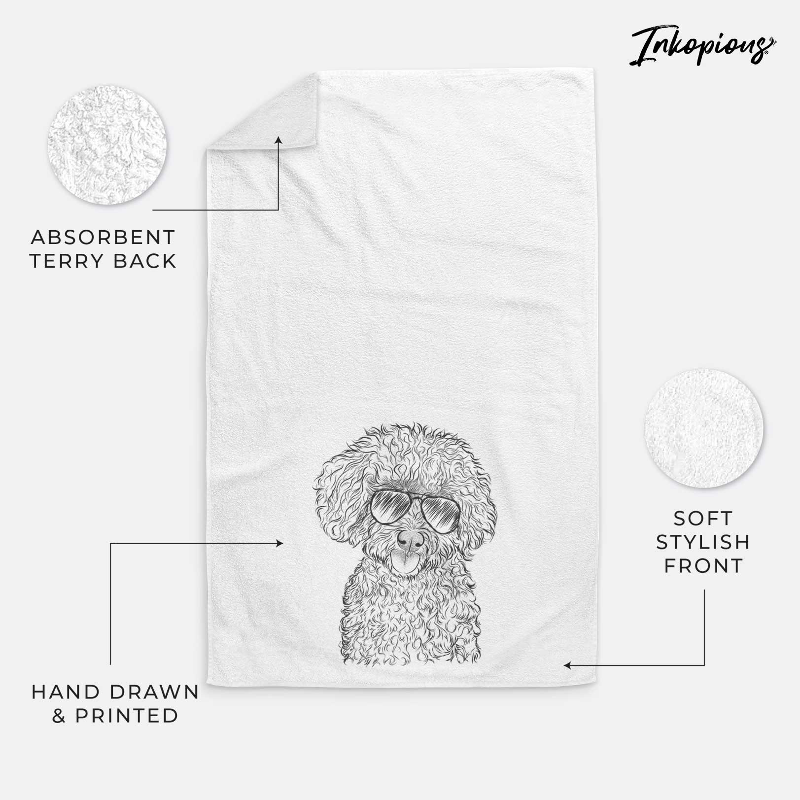 Satsu the Micro Teacup Poodle Decorative Hand Towel