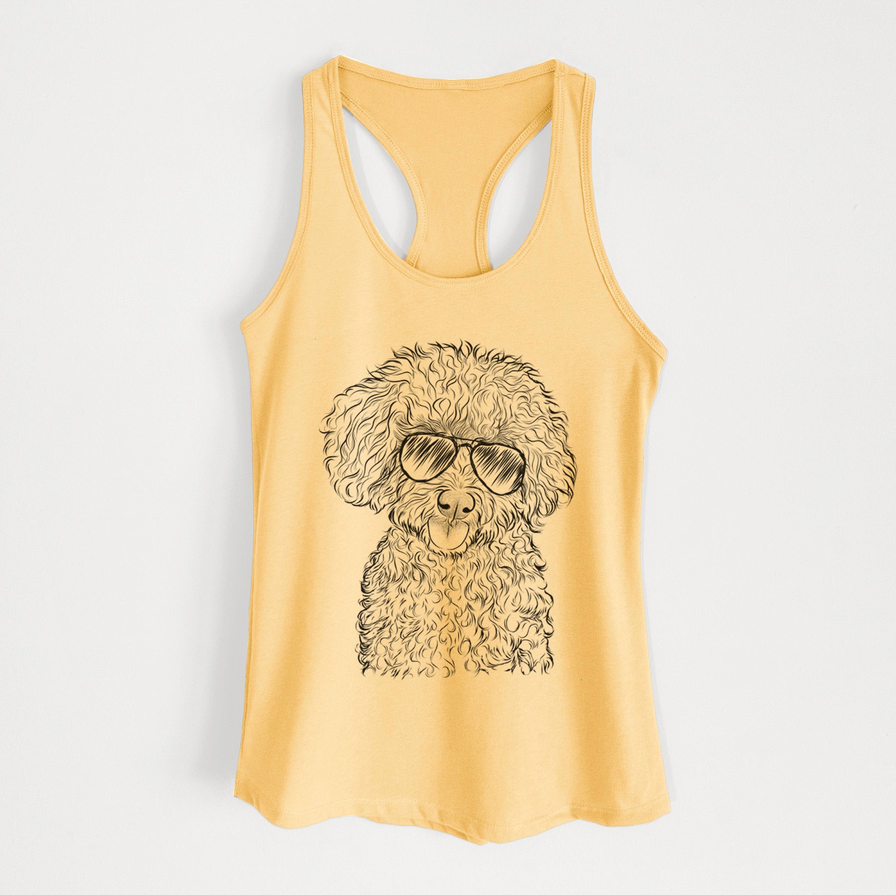 Satsu the Micro Teacup Poodle - Women's Racerback Tanktop