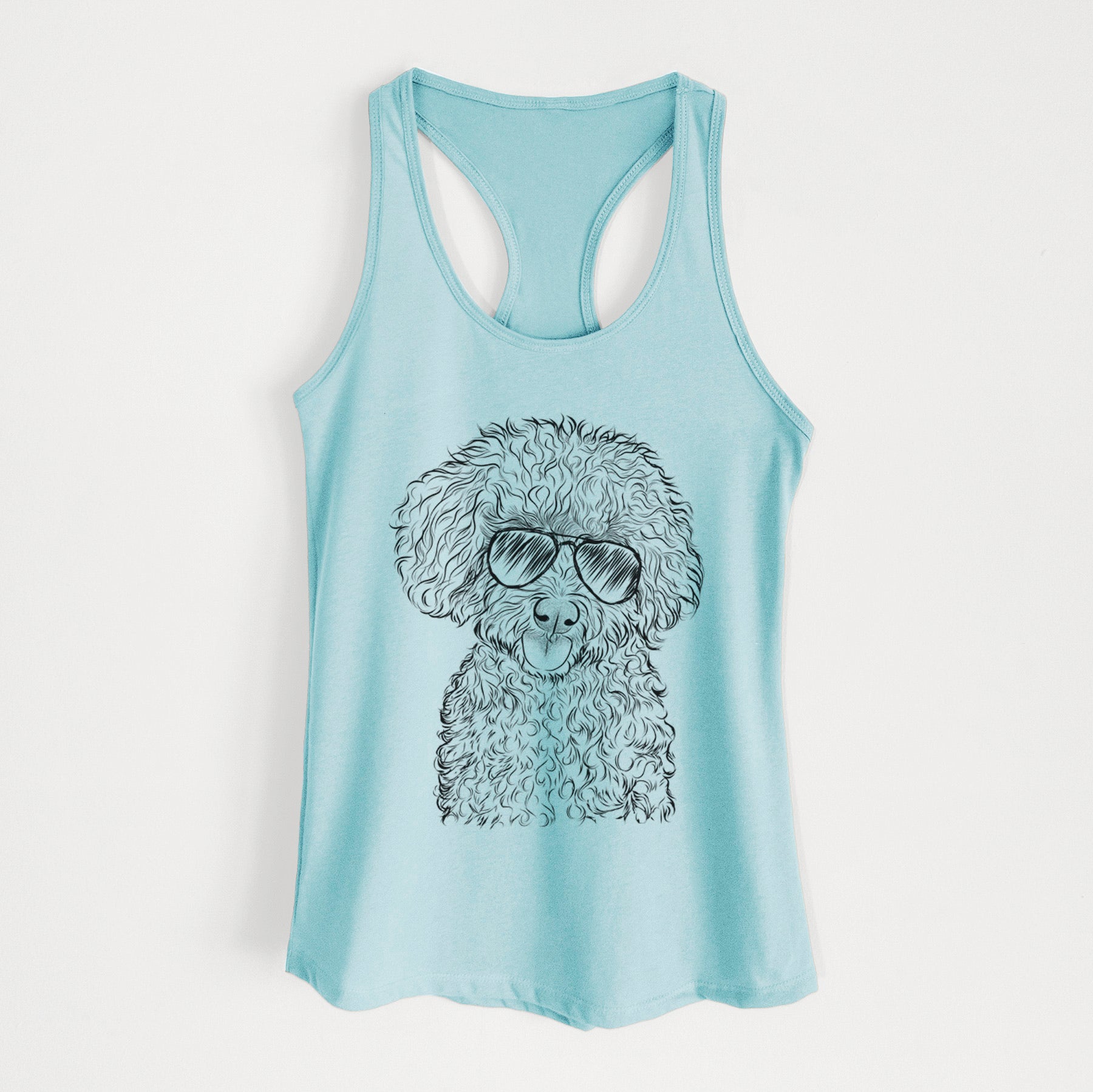 Satsu the Micro Teacup Poodle - Women's Racerback Tanktop