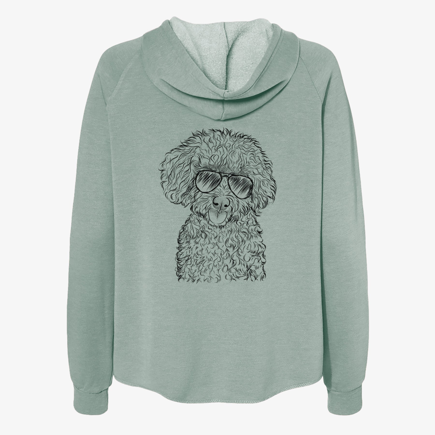 Satsu the Micro Teacup Poodle - Women's Cali Wave Zip-Up Sweatshirt