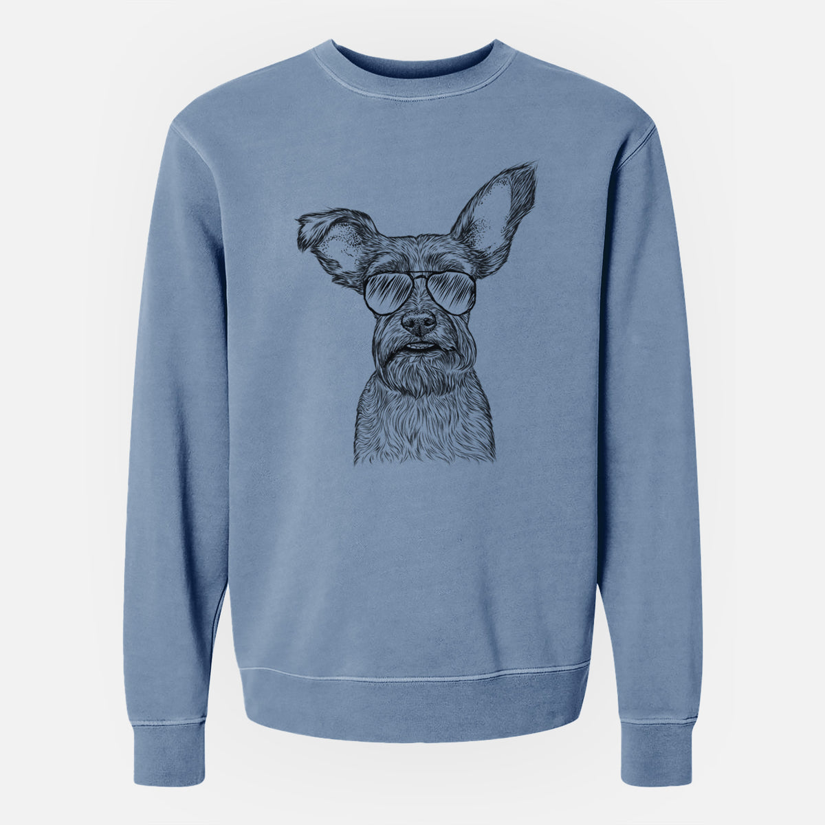 Aviator Sawyer the Snorkie - Unisex Pigment Dyed Crew Sweatshirt