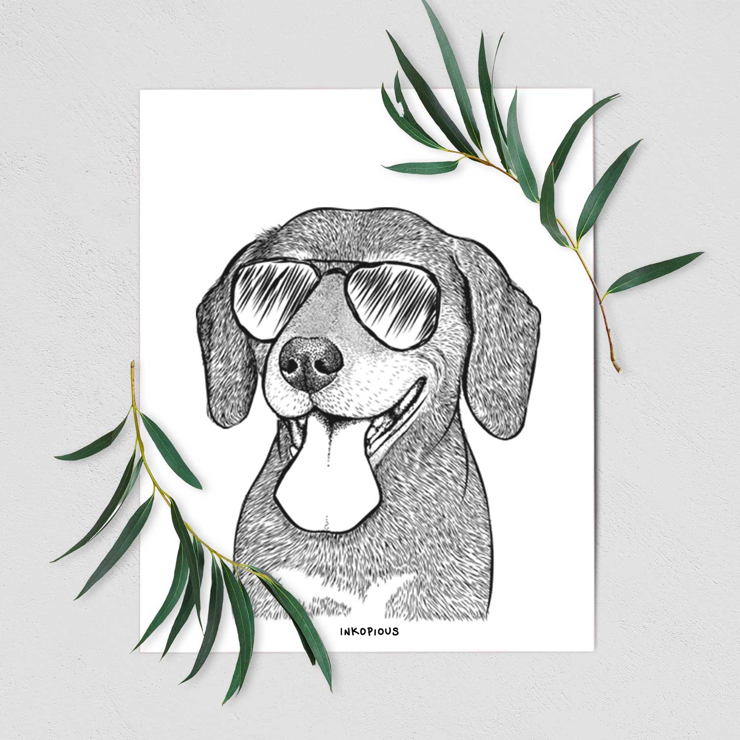 Scarlett the Beagle Art Print