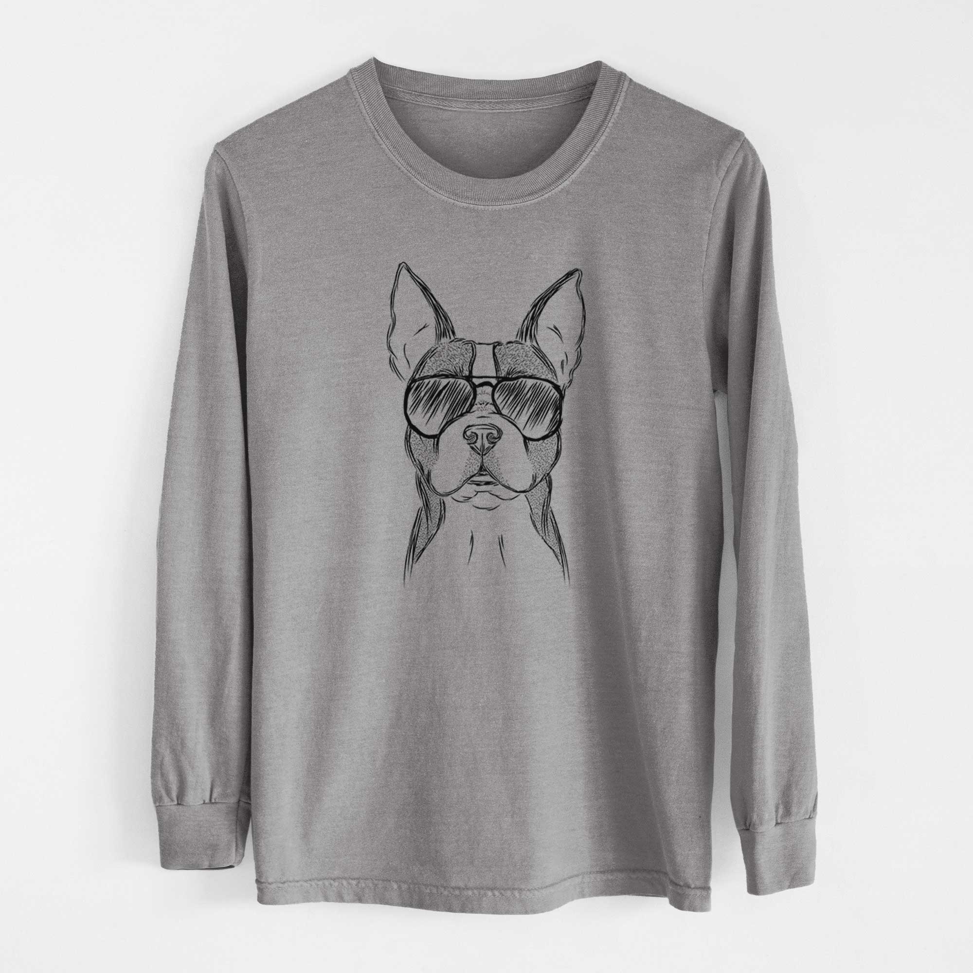 Aviators Scout the Boston Terrier - Heavyweight 100% Cotton Long Sleeve