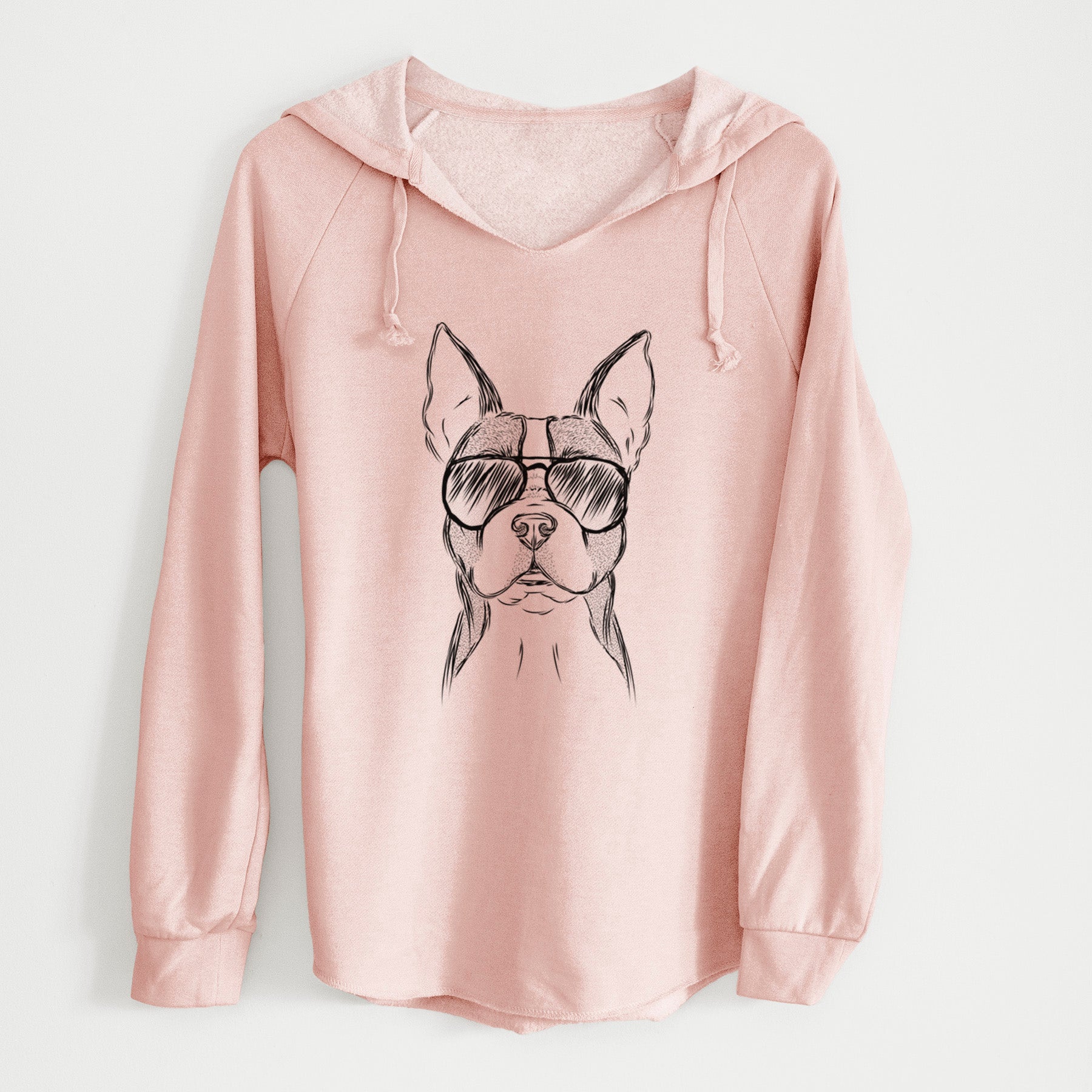 Aviator Scout the Boston Terrier - Cali Wave Hooded Sweatshirt