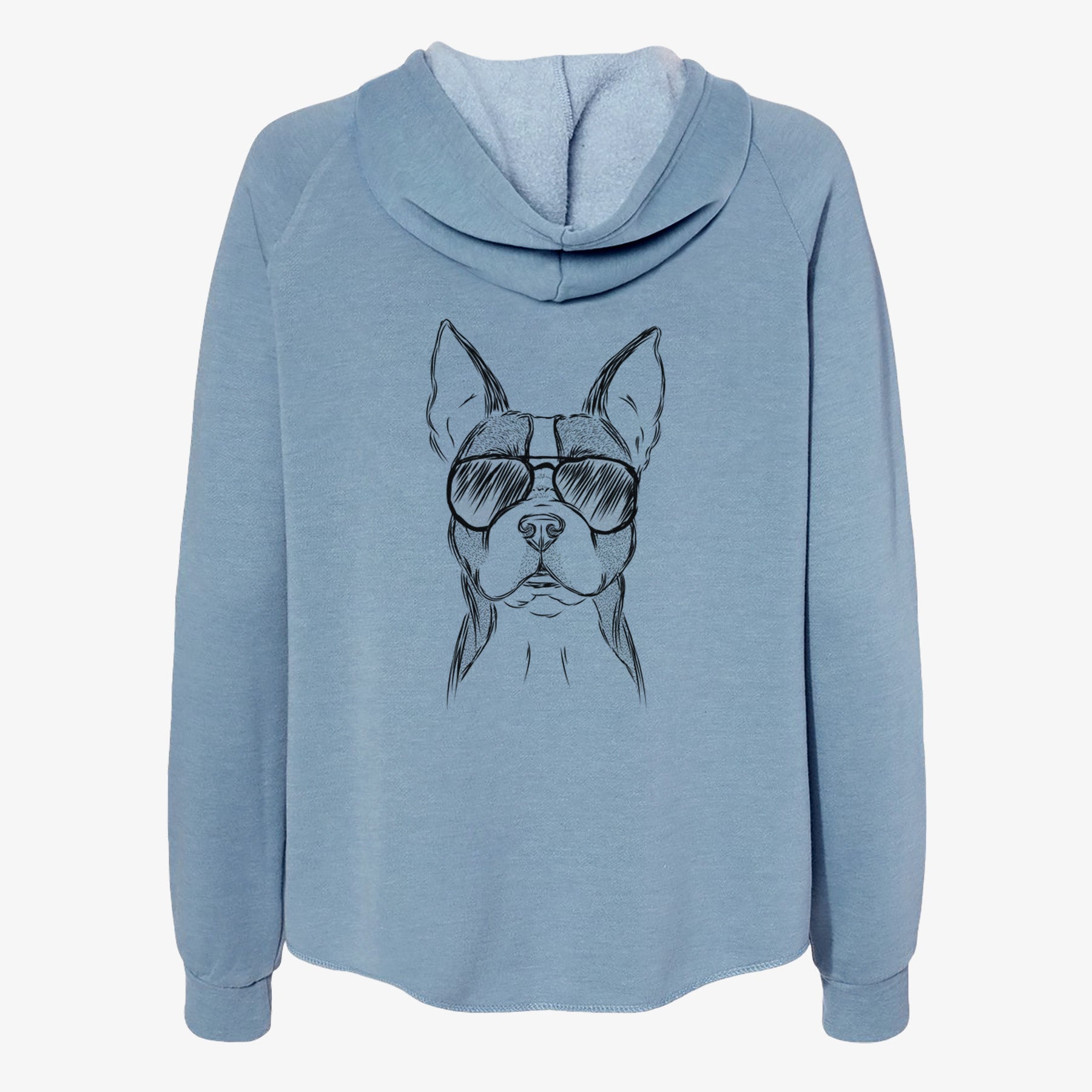 Scout the Boston Terrier - Women's Cali Wave Zip-Up Sweatshirt