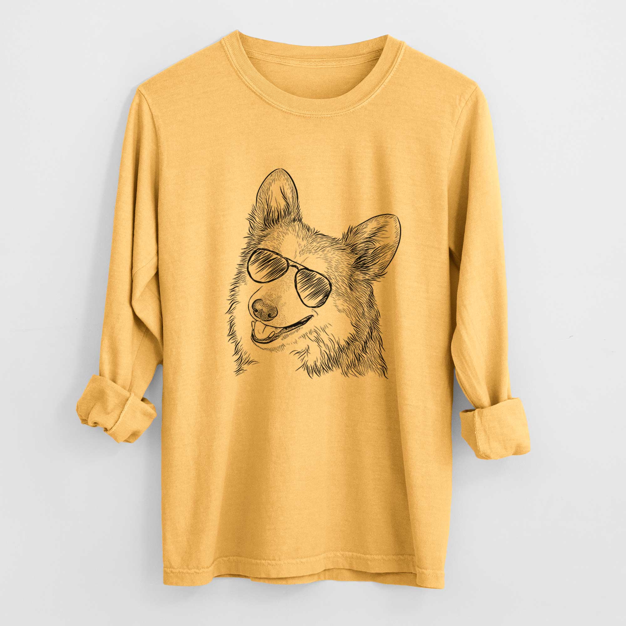 Aviators Scout the Pembroke Welsh Corgi - Heavyweight 100% Cotton Long Sleeve