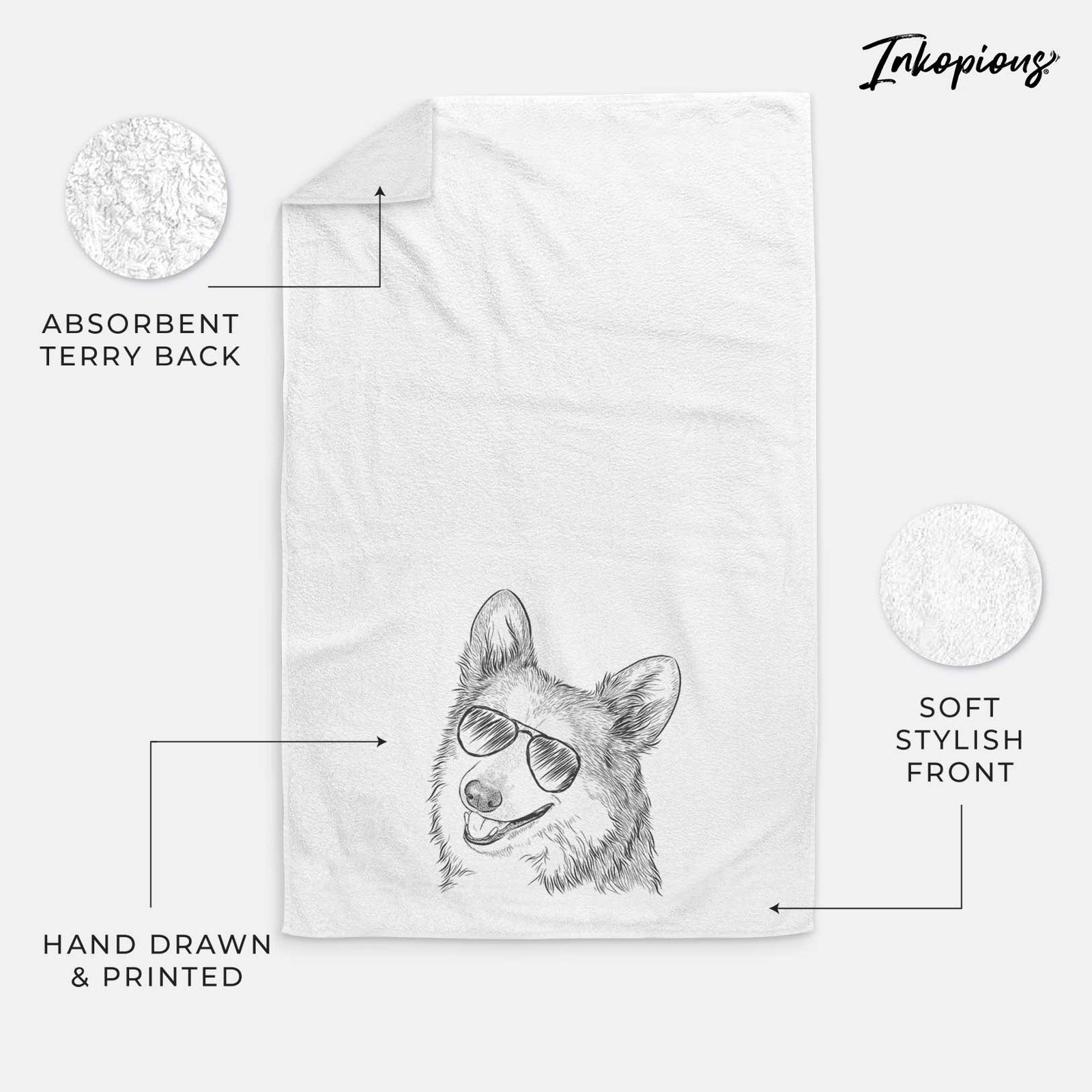 Scout the Pembroke Welsh Corgi Decorative Hand Towel