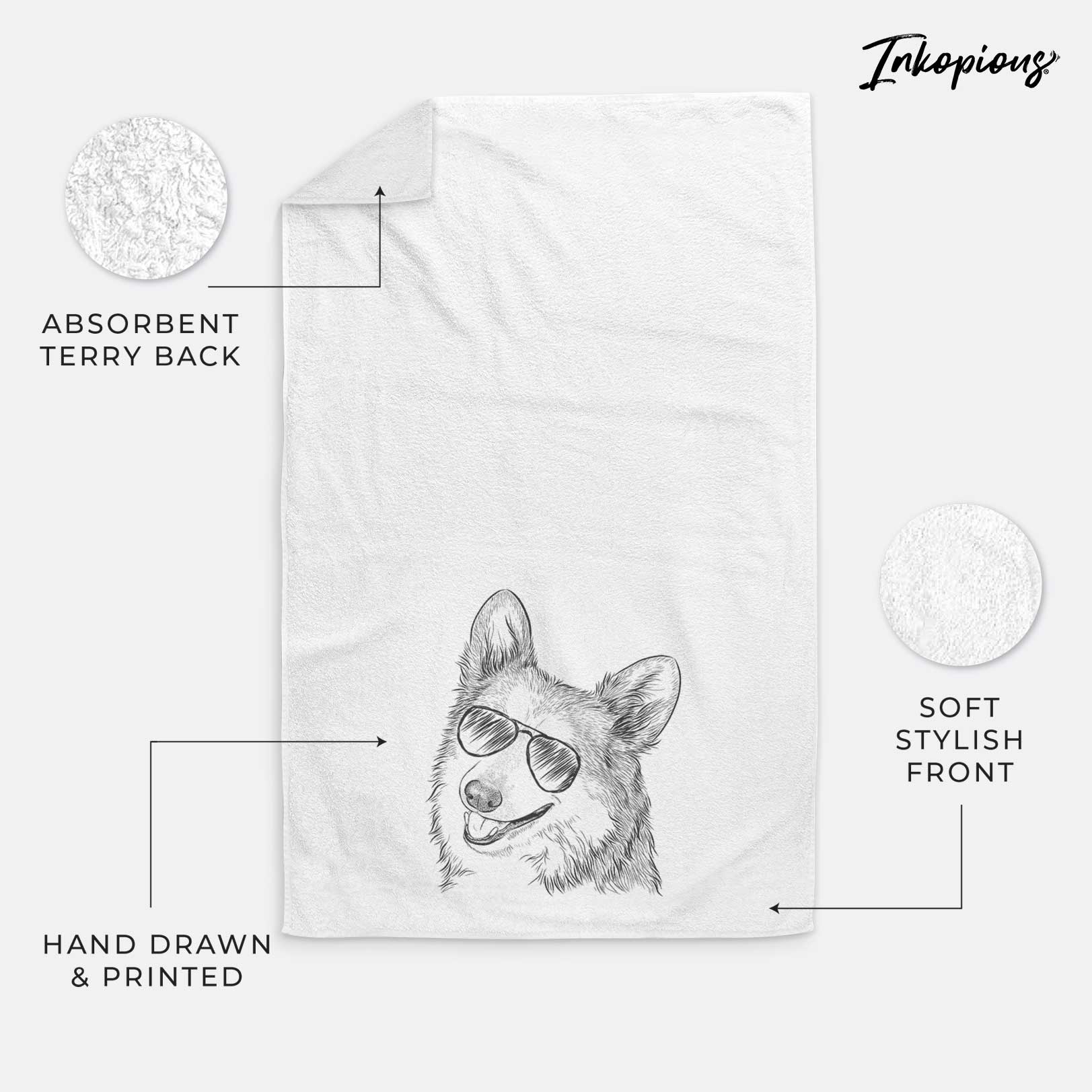 Scout the Pembroke Welsh Corgi Decorative Hand Towel