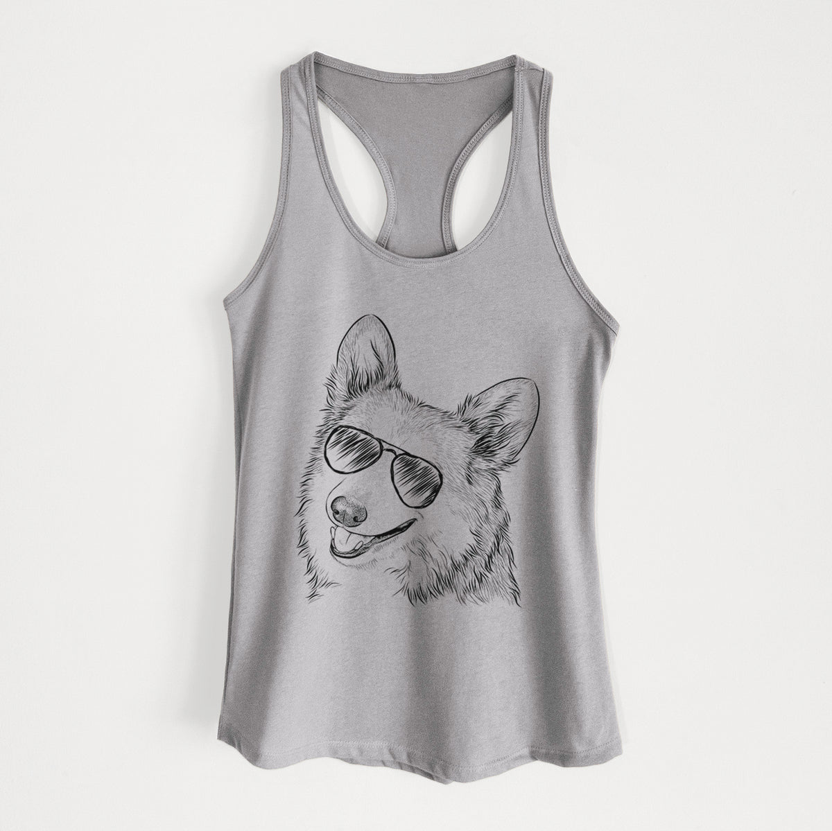 Scout the Pembroke Welsh Corgi - Women's Racerback Tanktop