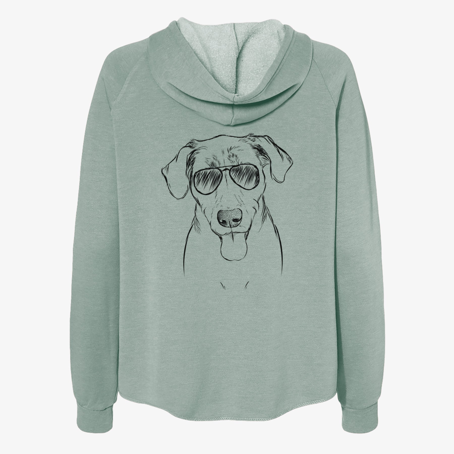 Scout Marie the Chocolate Lab - Women's Cali Wave Zip-Up Sweatshirt