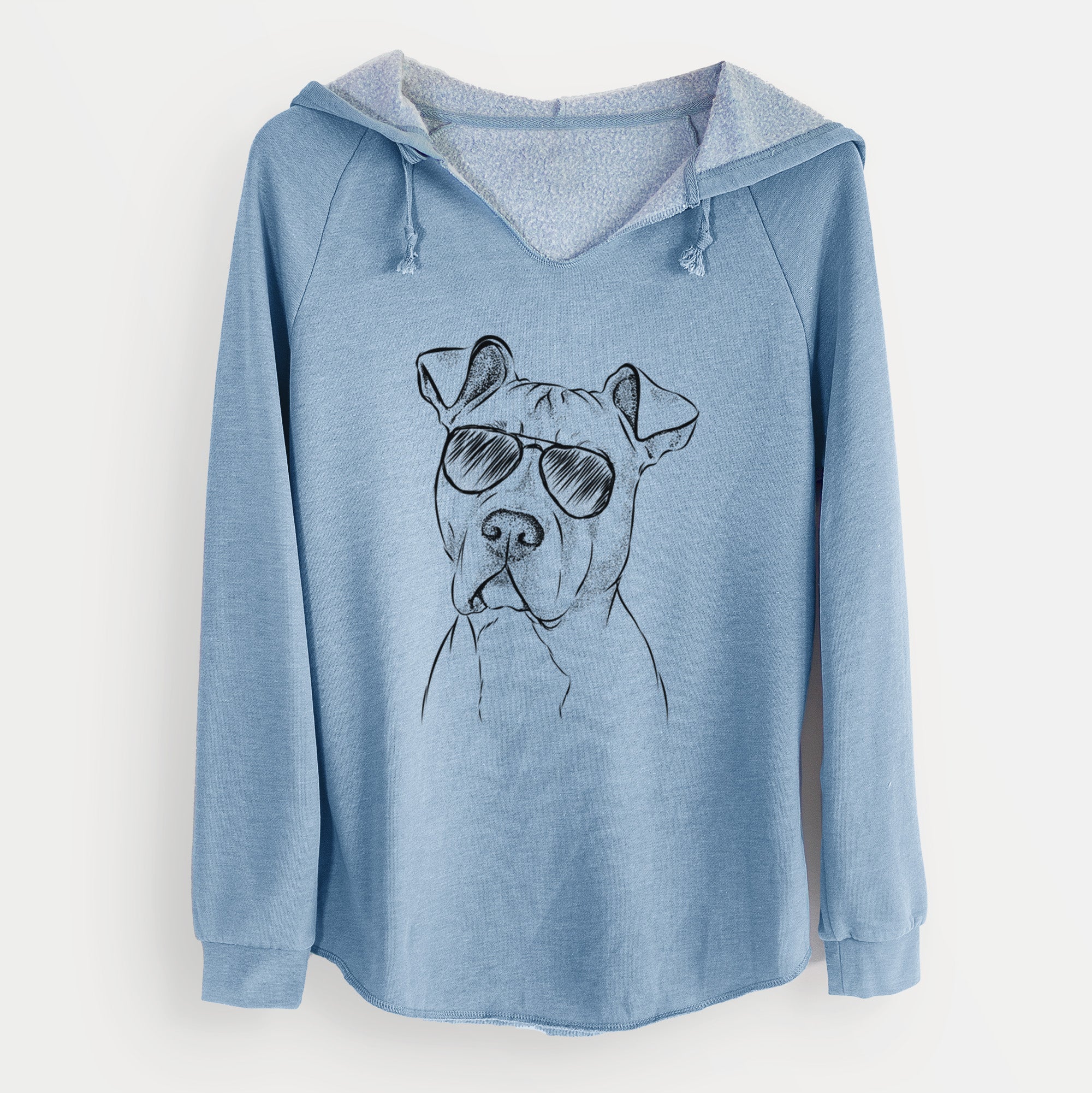 Aviator Scraps the American Staffordshire Mix - Cali Wave Hooded Sweatshirt