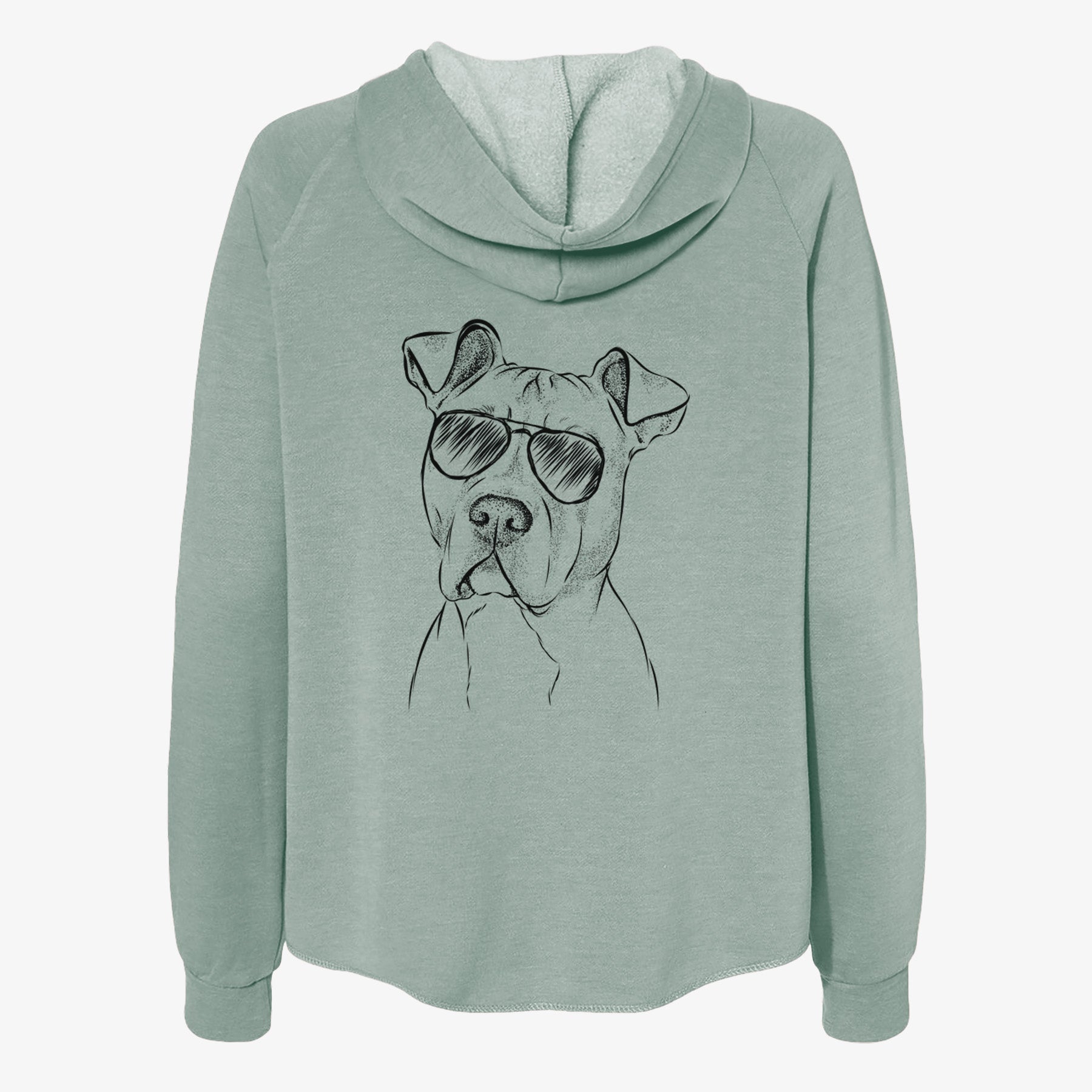 Scraps the American Staffordshire Mix - Women's Cali Wave Zip-Up Sweatshirt