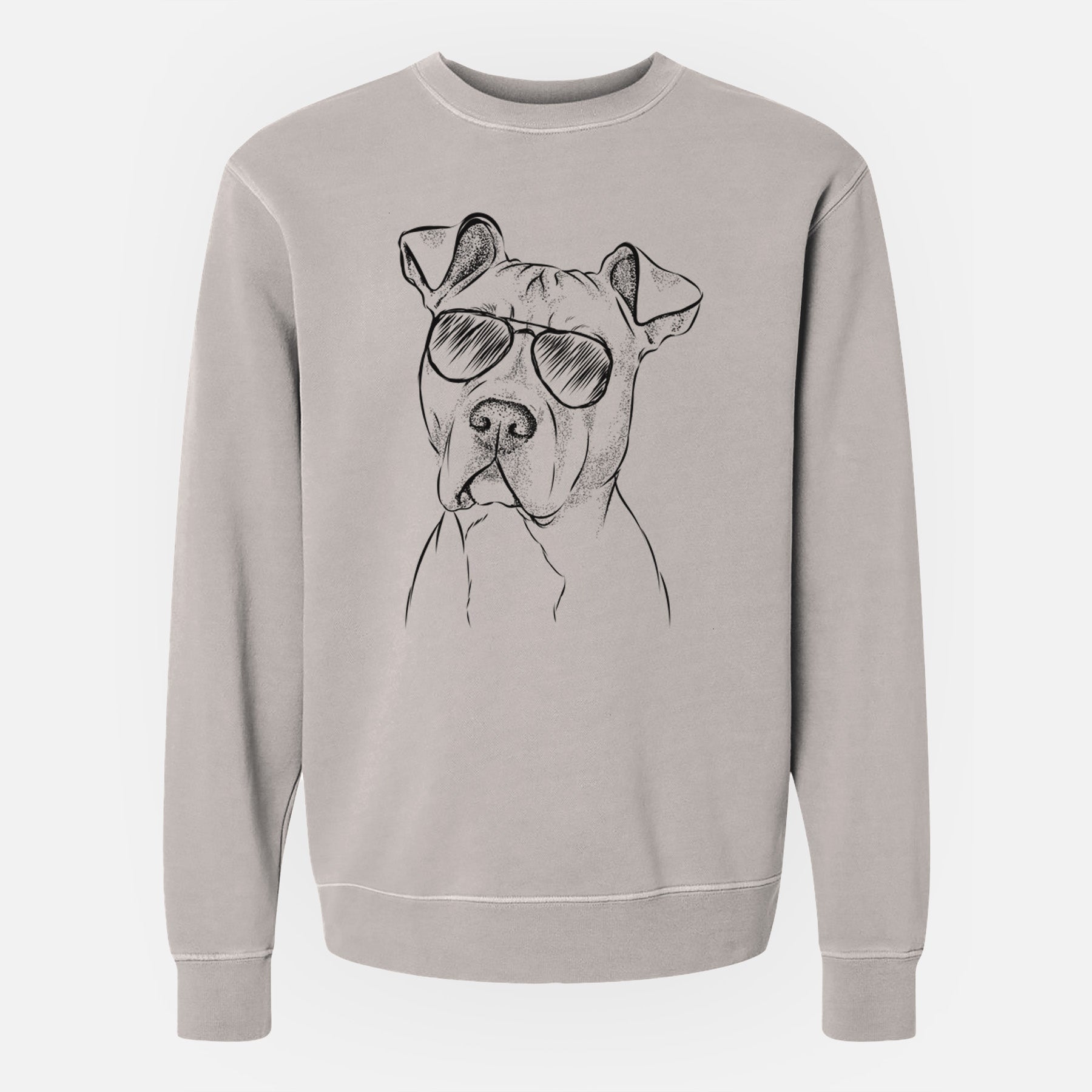 Aviator Scraps the American Staffordshire Mix - Unisex Pigment Dyed Crew Sweatshirt