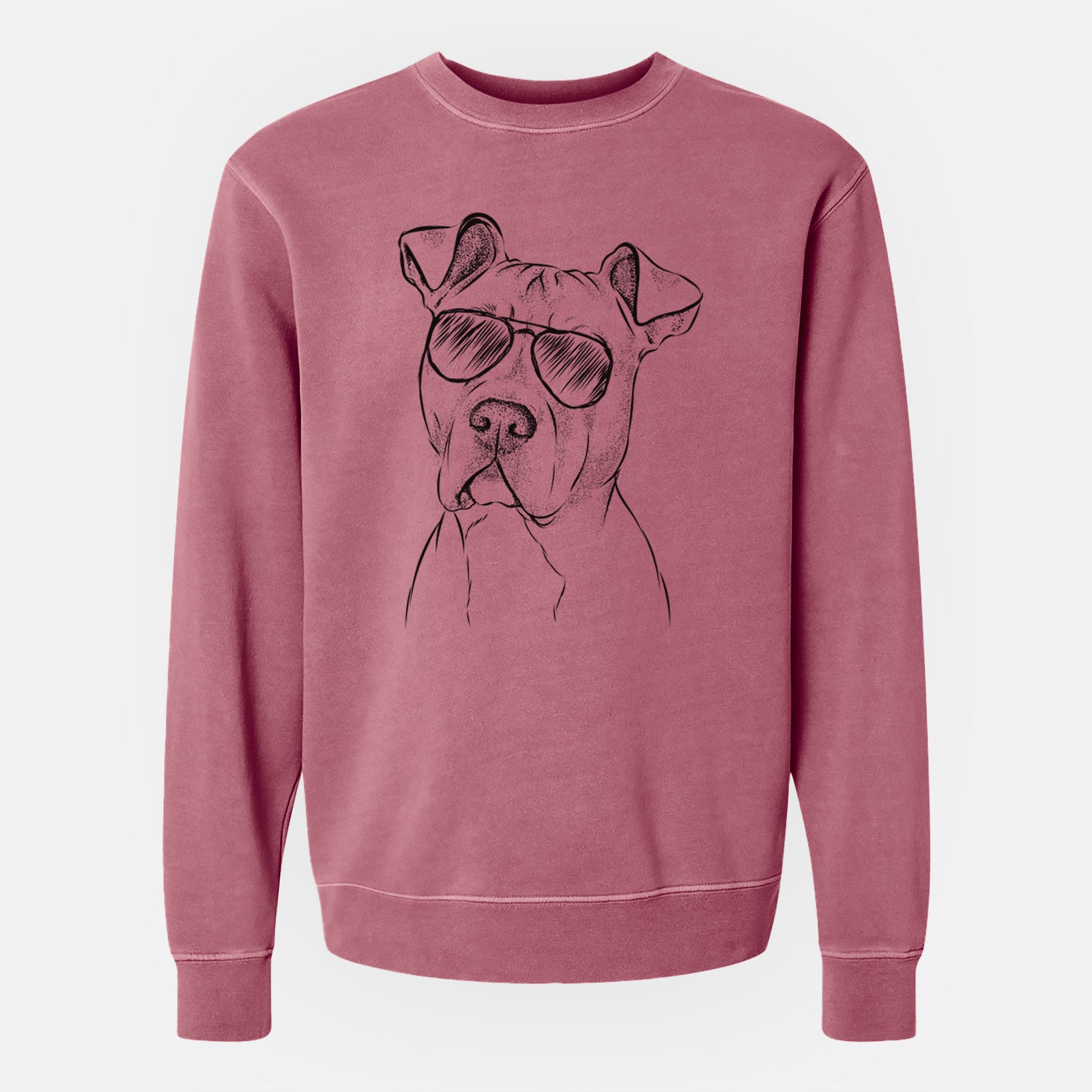 Aviator Scraps the American Staffordshire Mix - Unisex Pigment Dyed Crew Sweatshirt