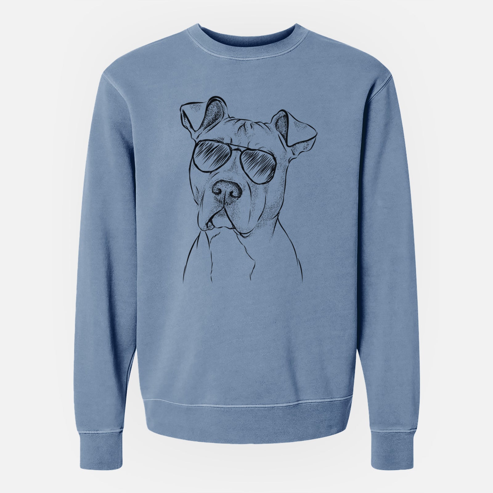 Aviator Scraps the American Staffordshire Mix - Unisex Pigment Dyed Crew Sweatshirt