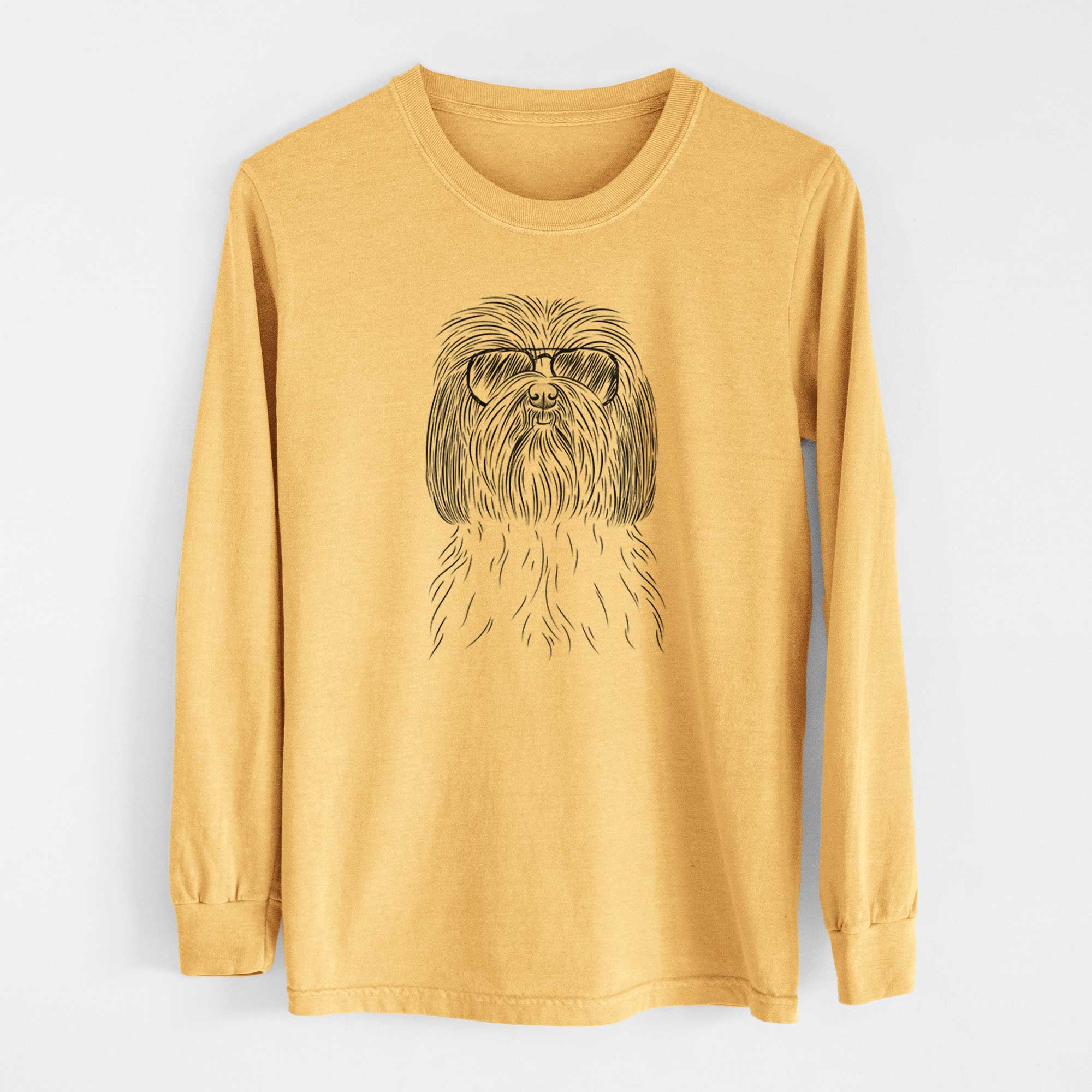 Aviators Scully the Shih Tzu - Heavyweight 100% Cotton Long Sleeve