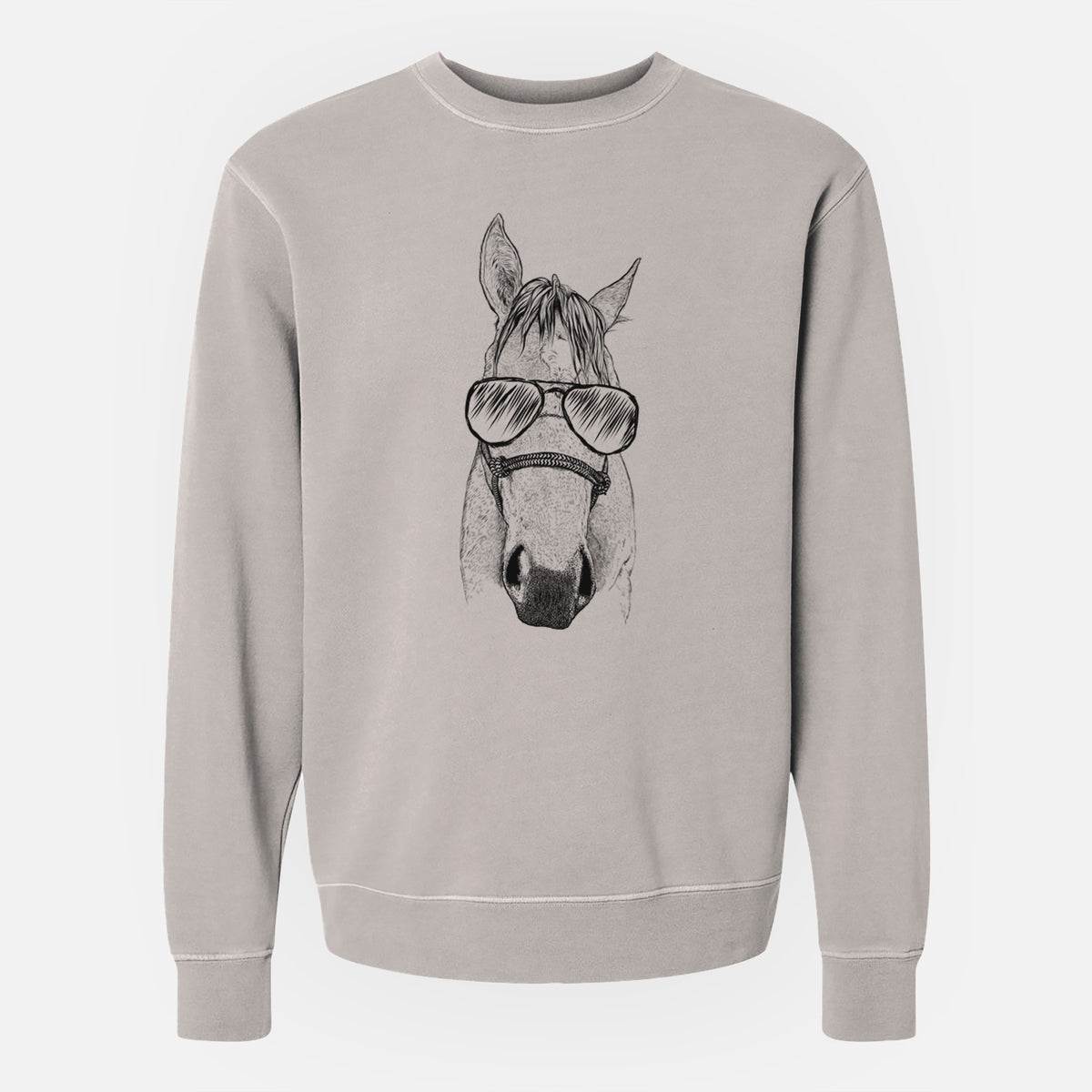 Aviator SeaBee the Quarter Horse - Unisex Pigment Dyed Crew Sweatshirt