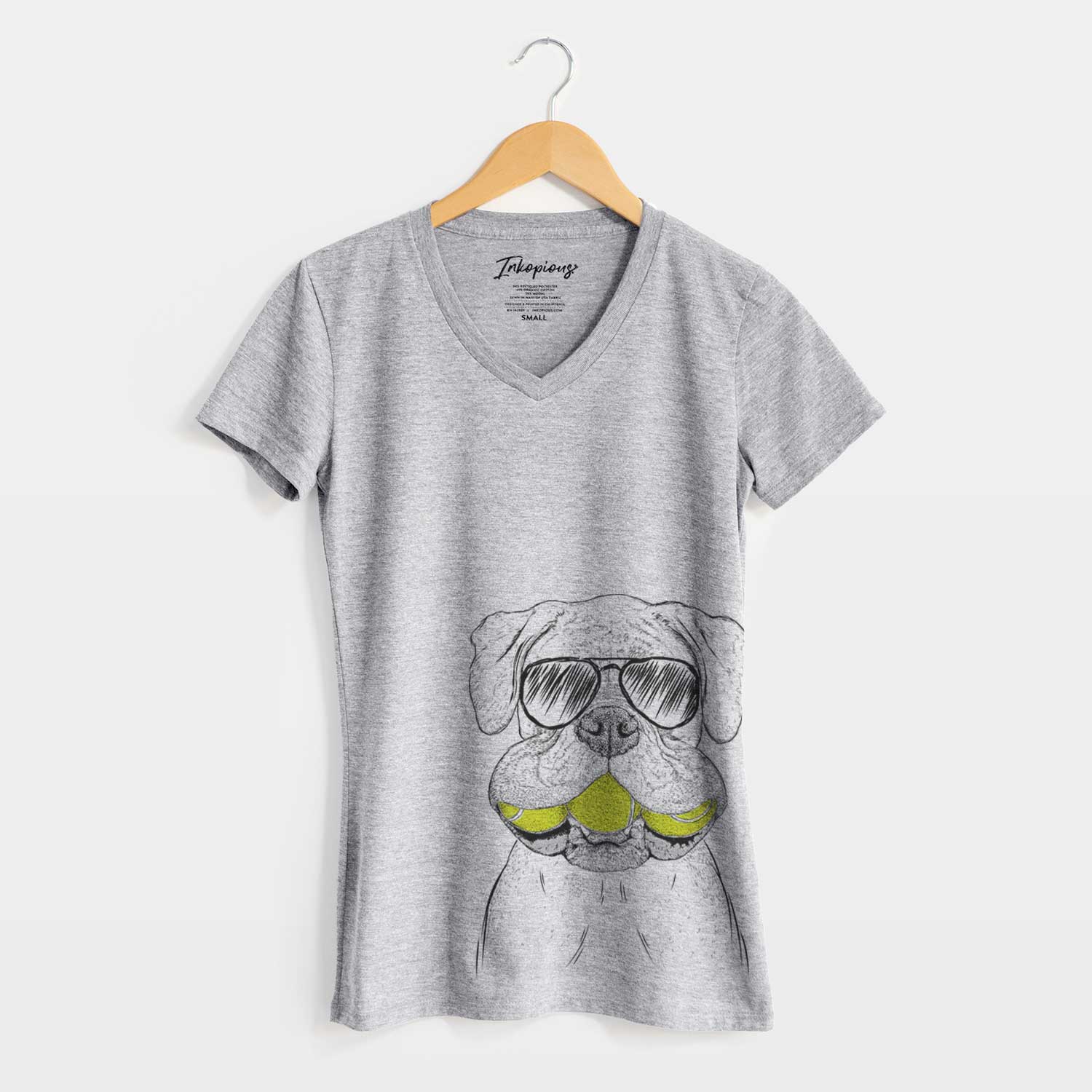 Aviator Seamus the Boxer - Women's V-neck Shirt