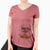 Aviator Seamus the Boxer - Women's V-neck Shirt