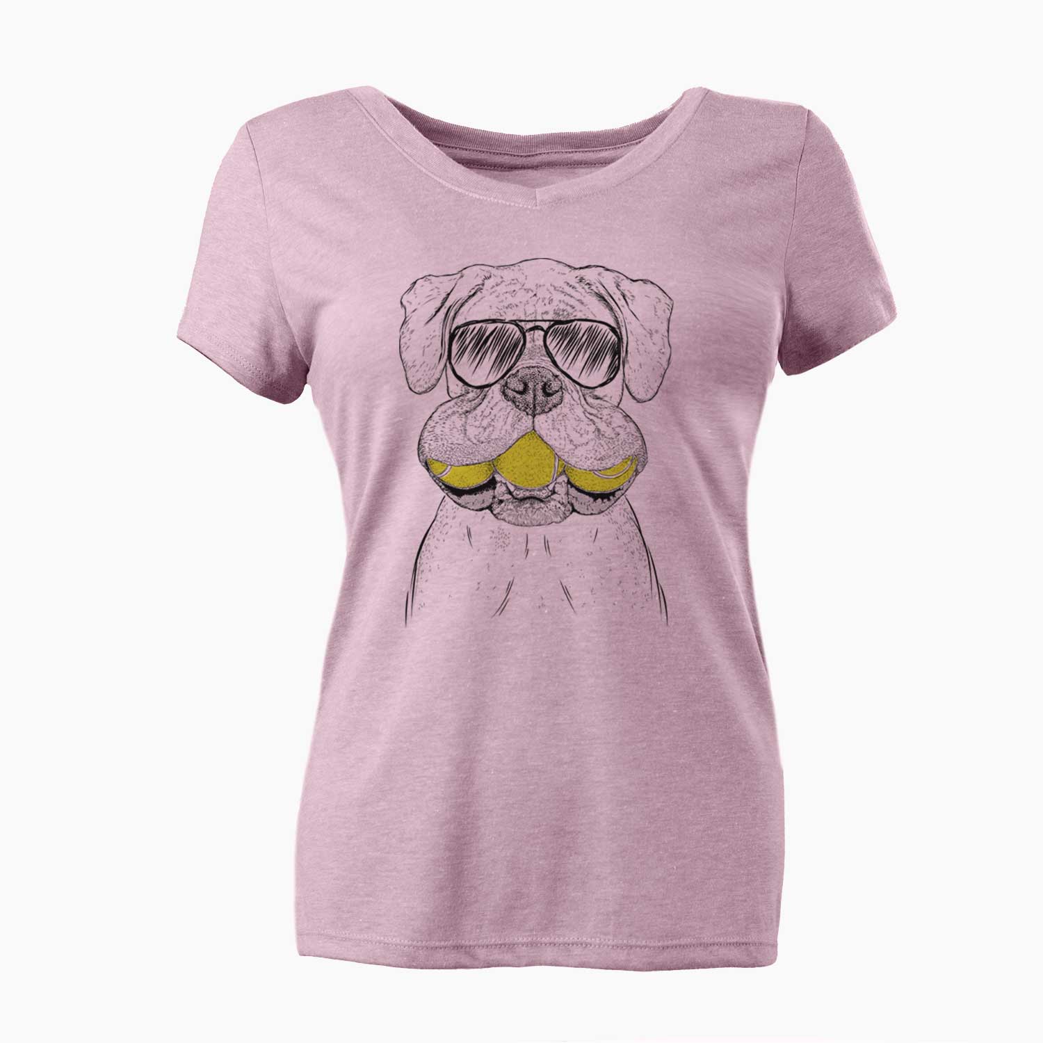 Aviator Seamus the Boxer - Women's V-neck Shirt