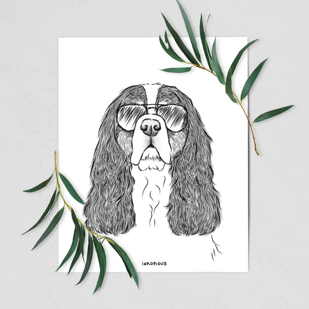 Sebastian the Cavalier King Charles Spaniel Art Print