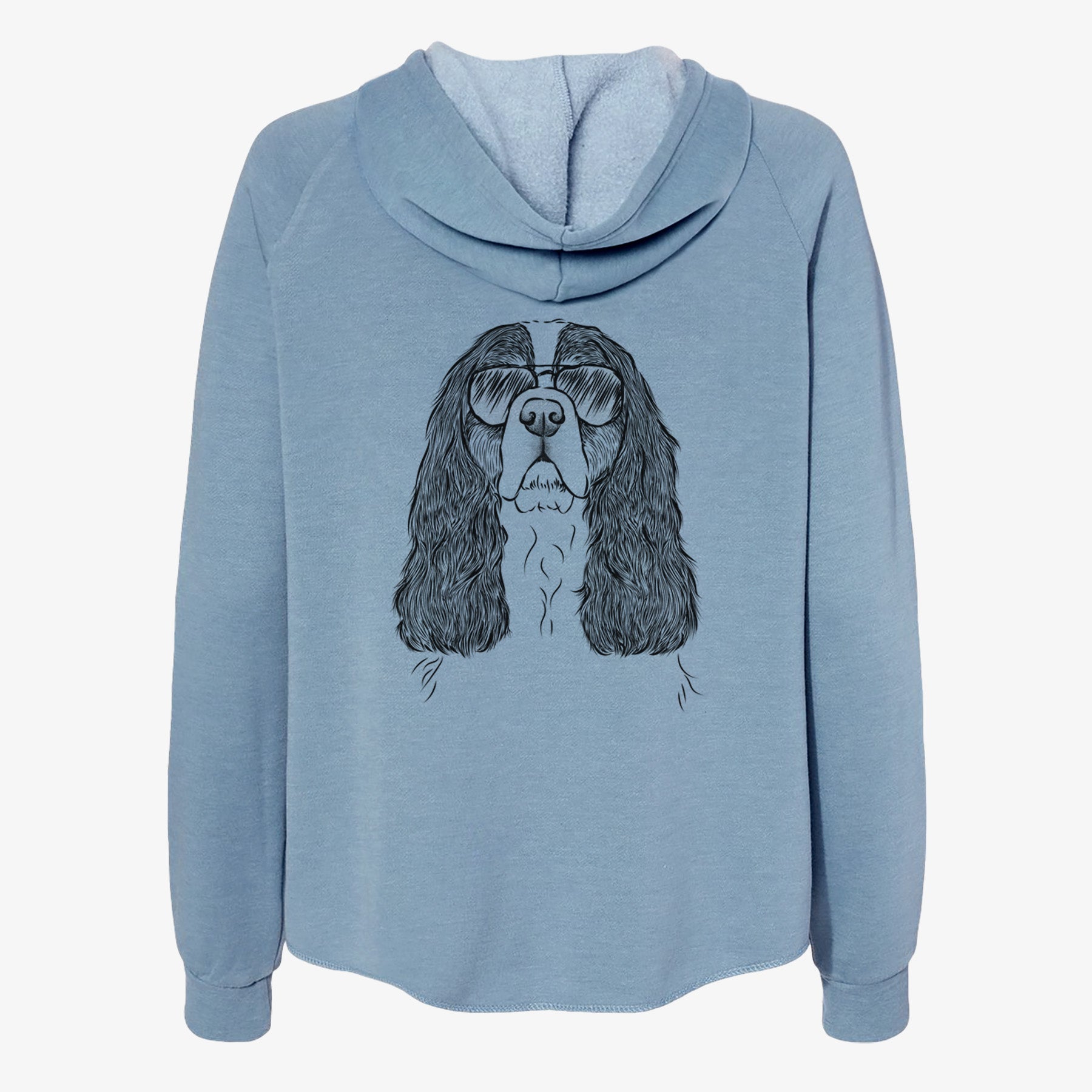 Sebastian the Cavalier King Charles Spaniel - Women's Cali Wave Zip-Up Sweatshirt