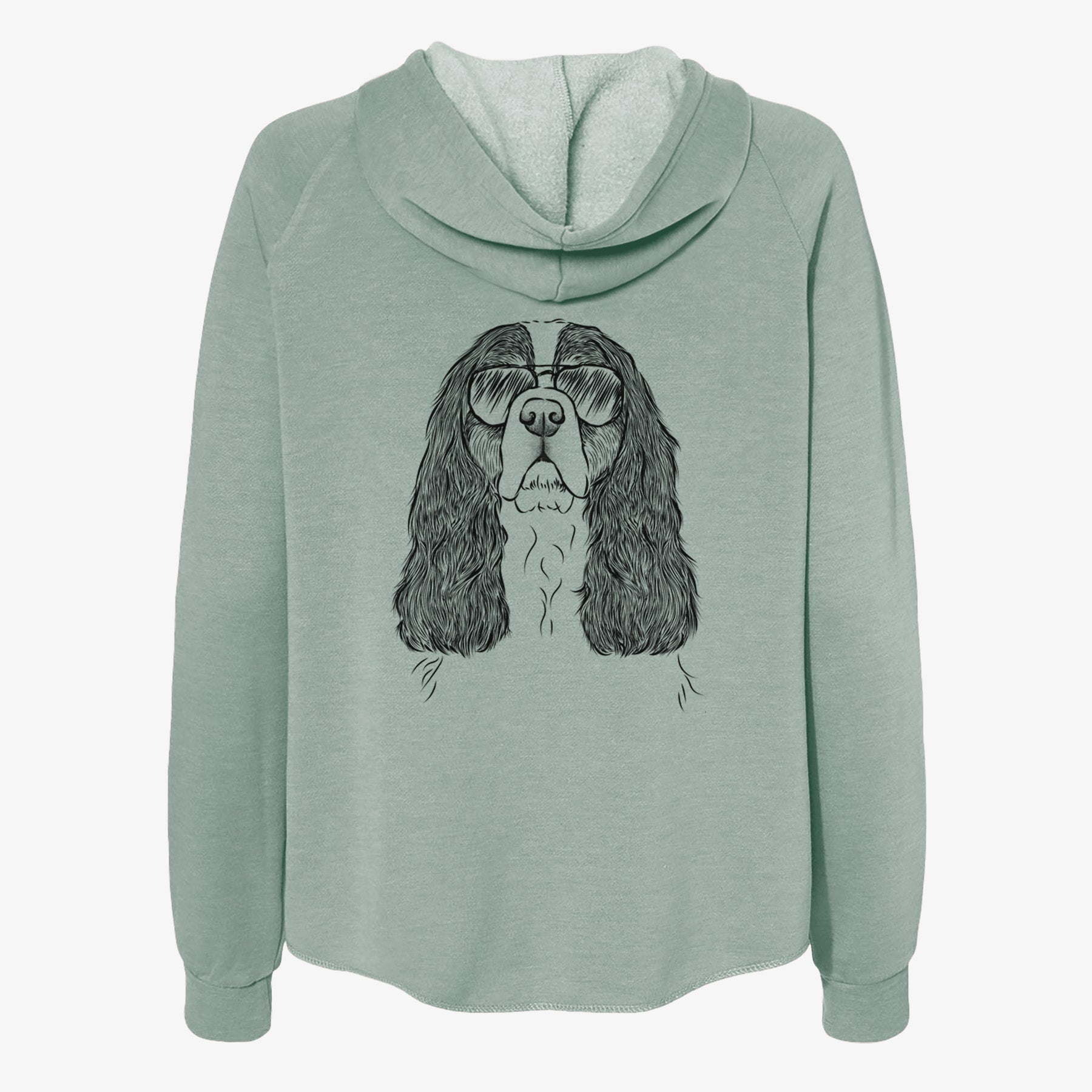 Sebastian the Cavalier King Charles Spaniel - Women's Cali Wave Zip-Up Sweatshirt