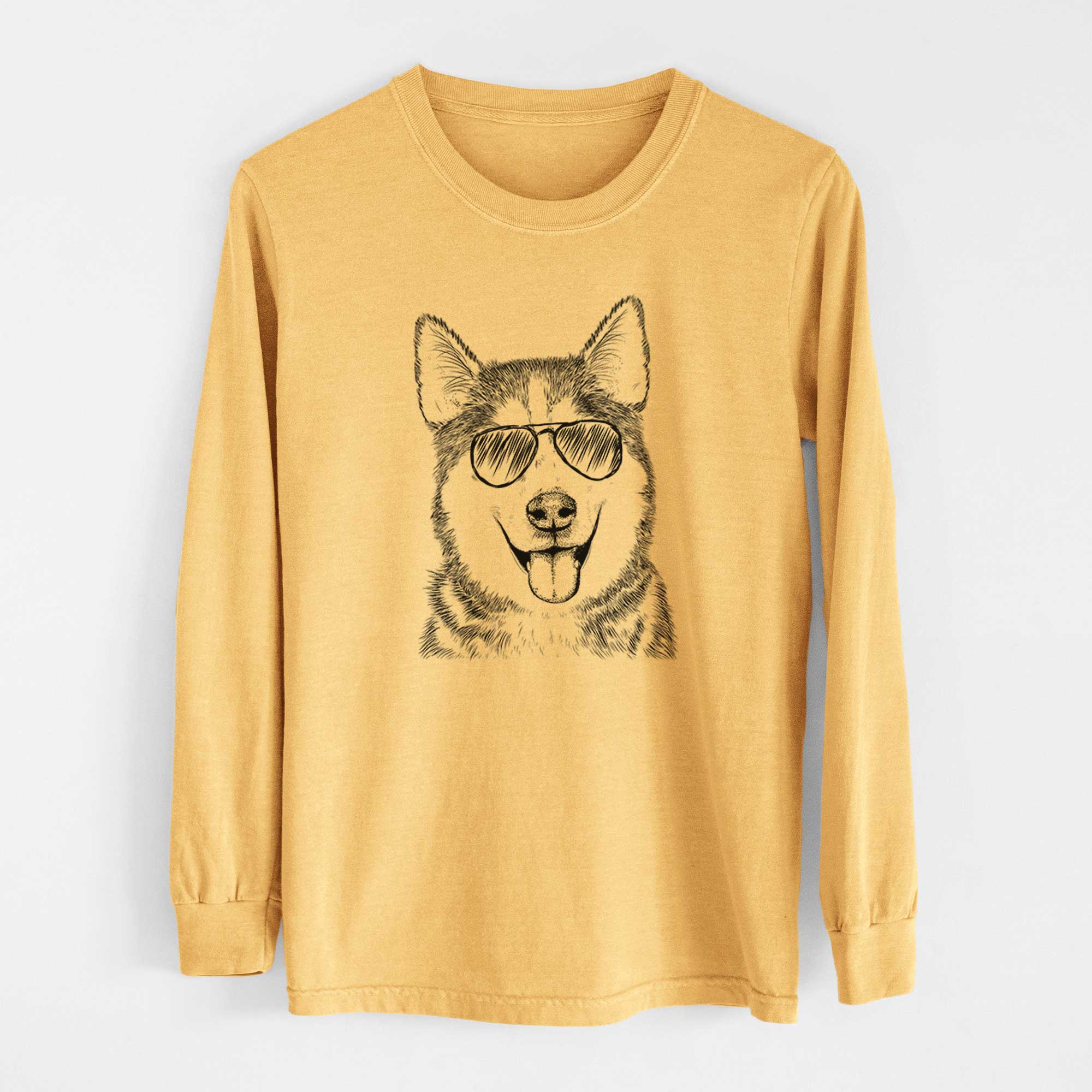Aviators Sesi the Siberian Husky - Heavyweight 100% Cotton Long Sleeve