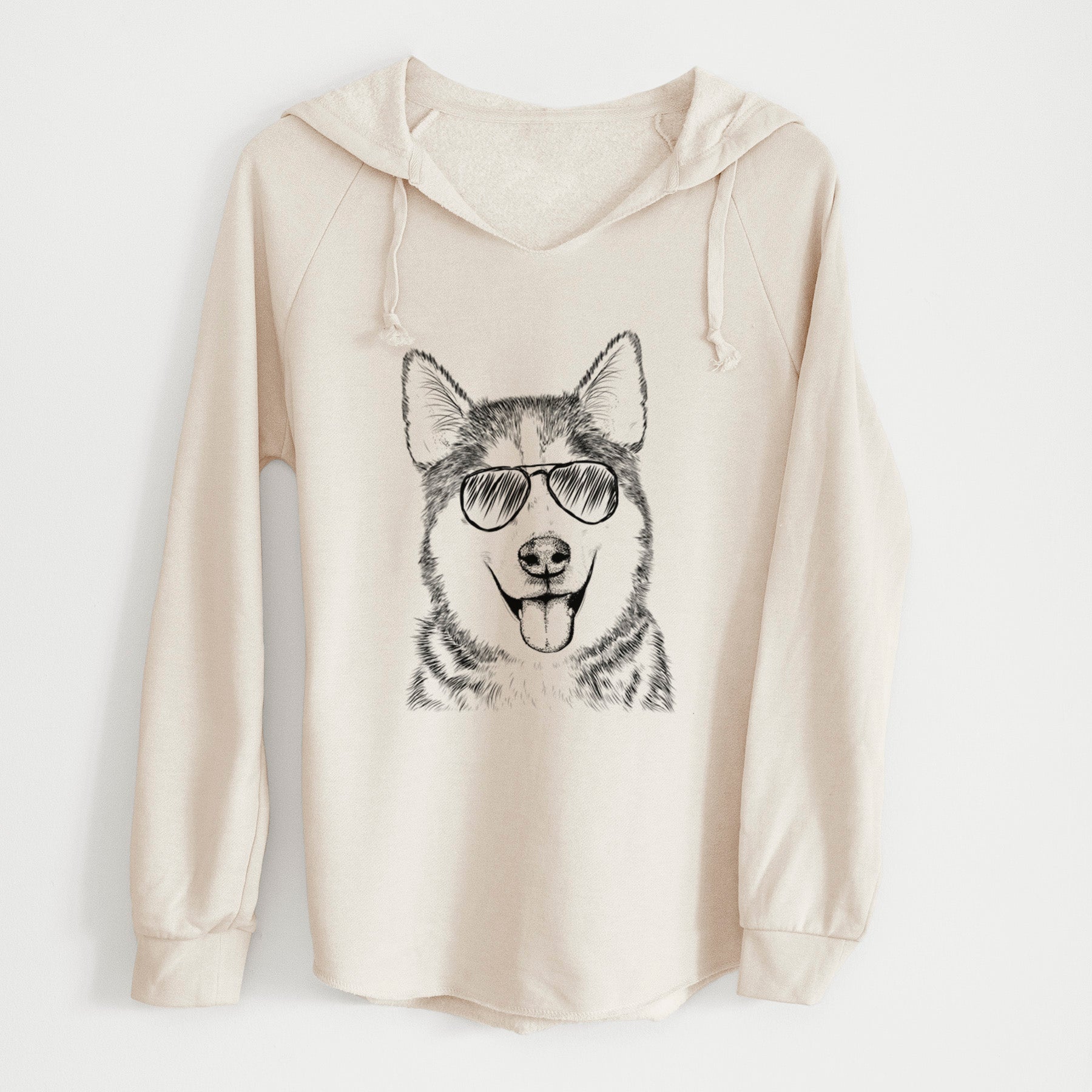 Aviator Sesi the Siberian Husky - Cali Wave Hooded Sweatshirt