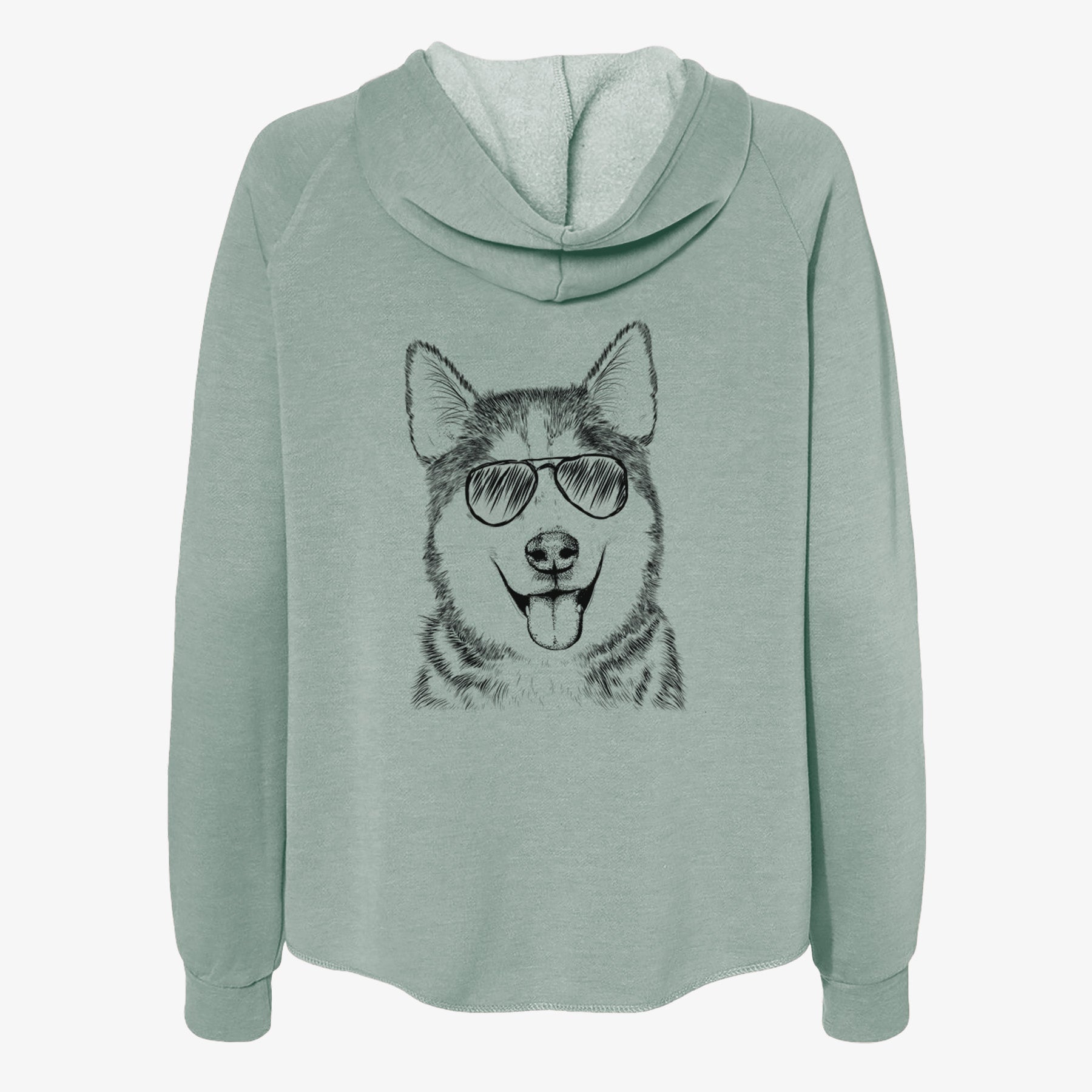 Sesi the Siberian Husky - Women's Cali Wave Zip-Up Sweatshirt