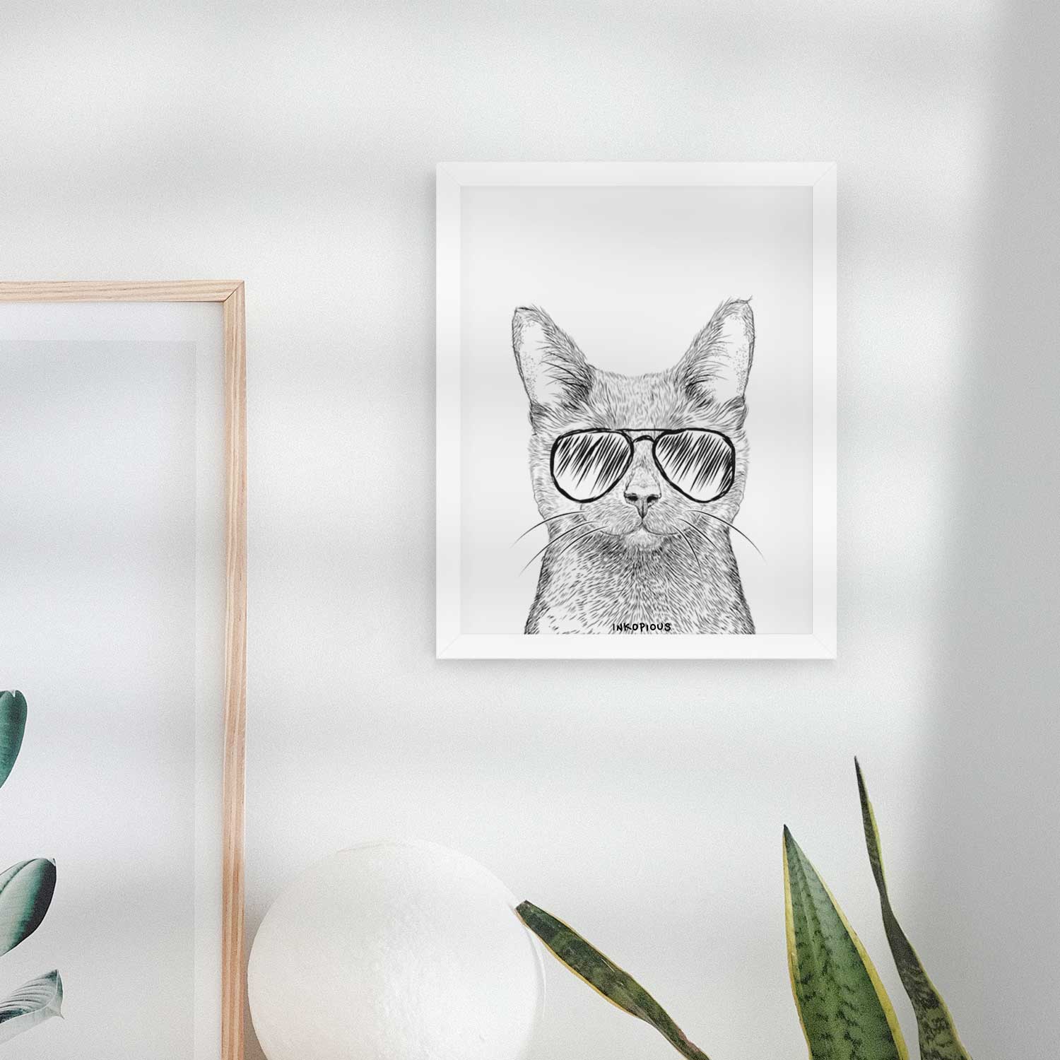 Shadow the Black Cat Art Print