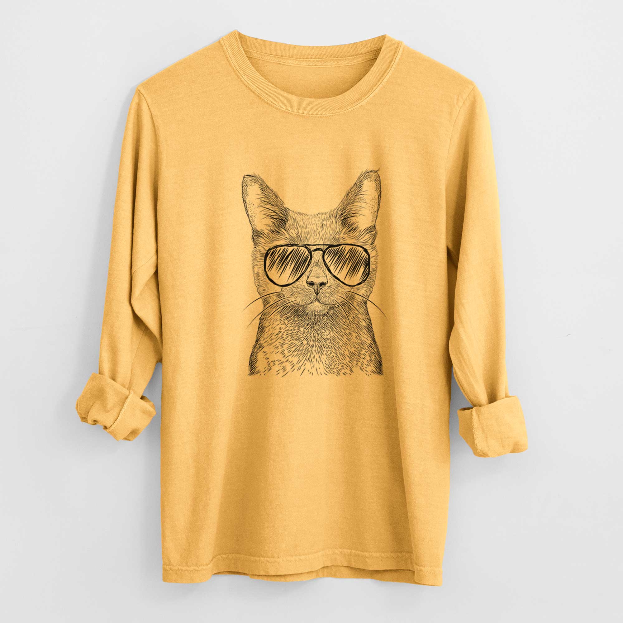 Aviators Shadow the Black Cat - Heavyweight 100% Cotton Long Sleeve