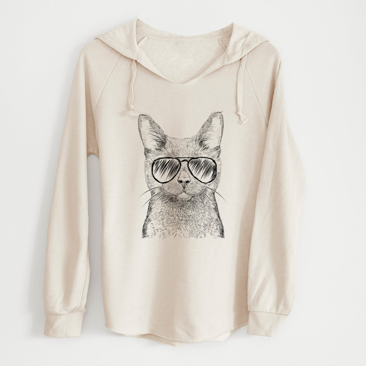 Aviator Shadow the Black Cat - Cali Wave Hooded Sweatshirt