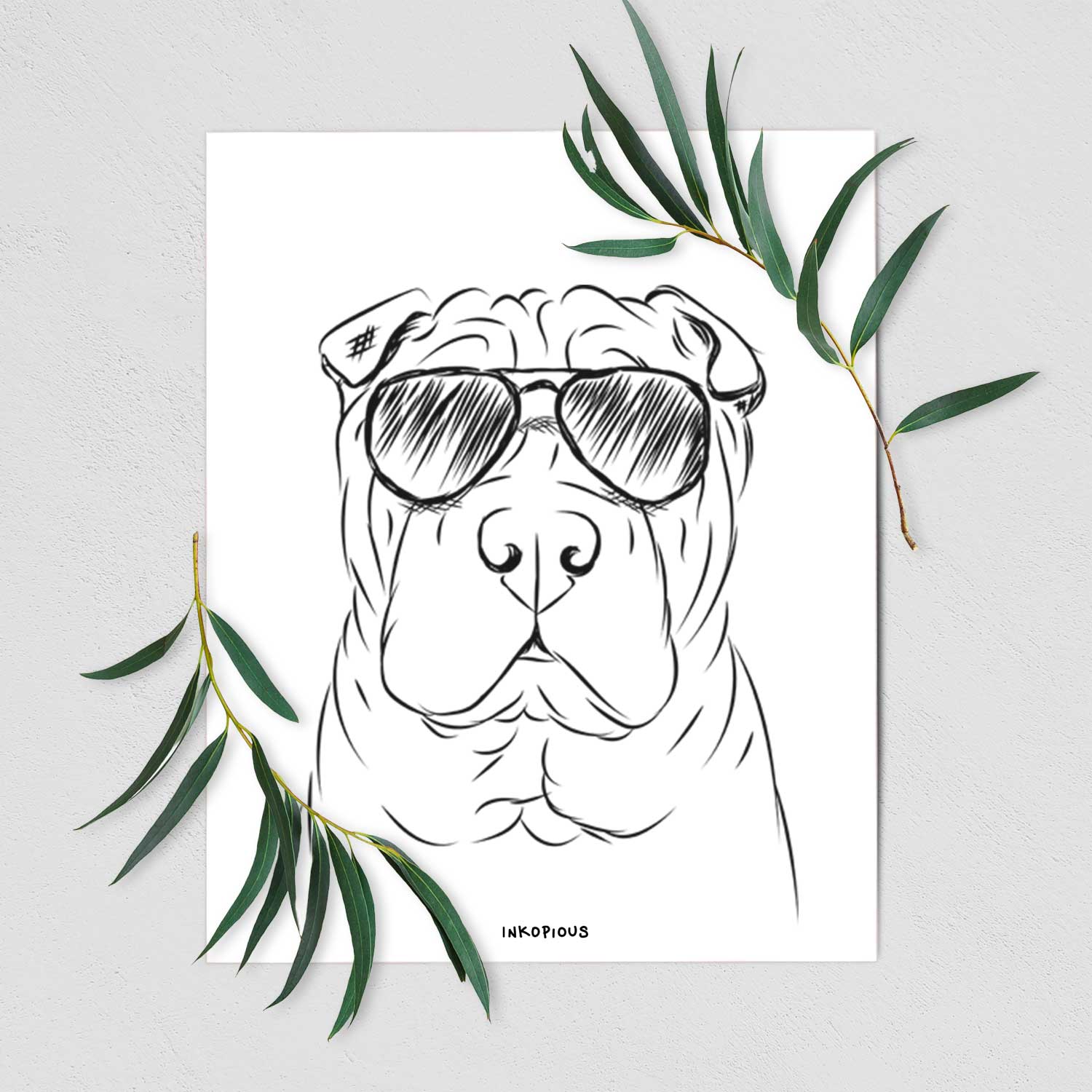 Sharpy the Shar Pei Art Print