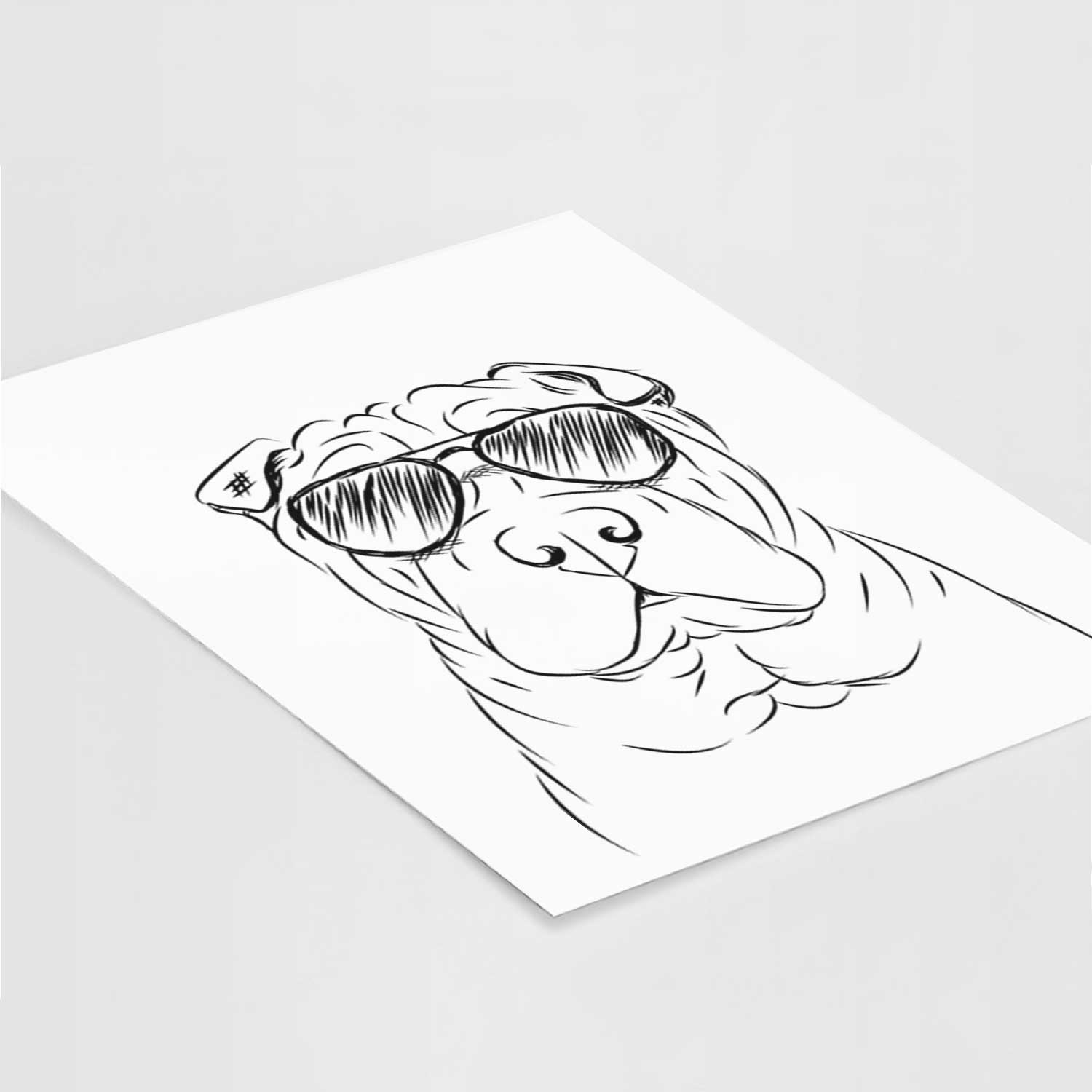 Sharpy the Shar Pei Art Print