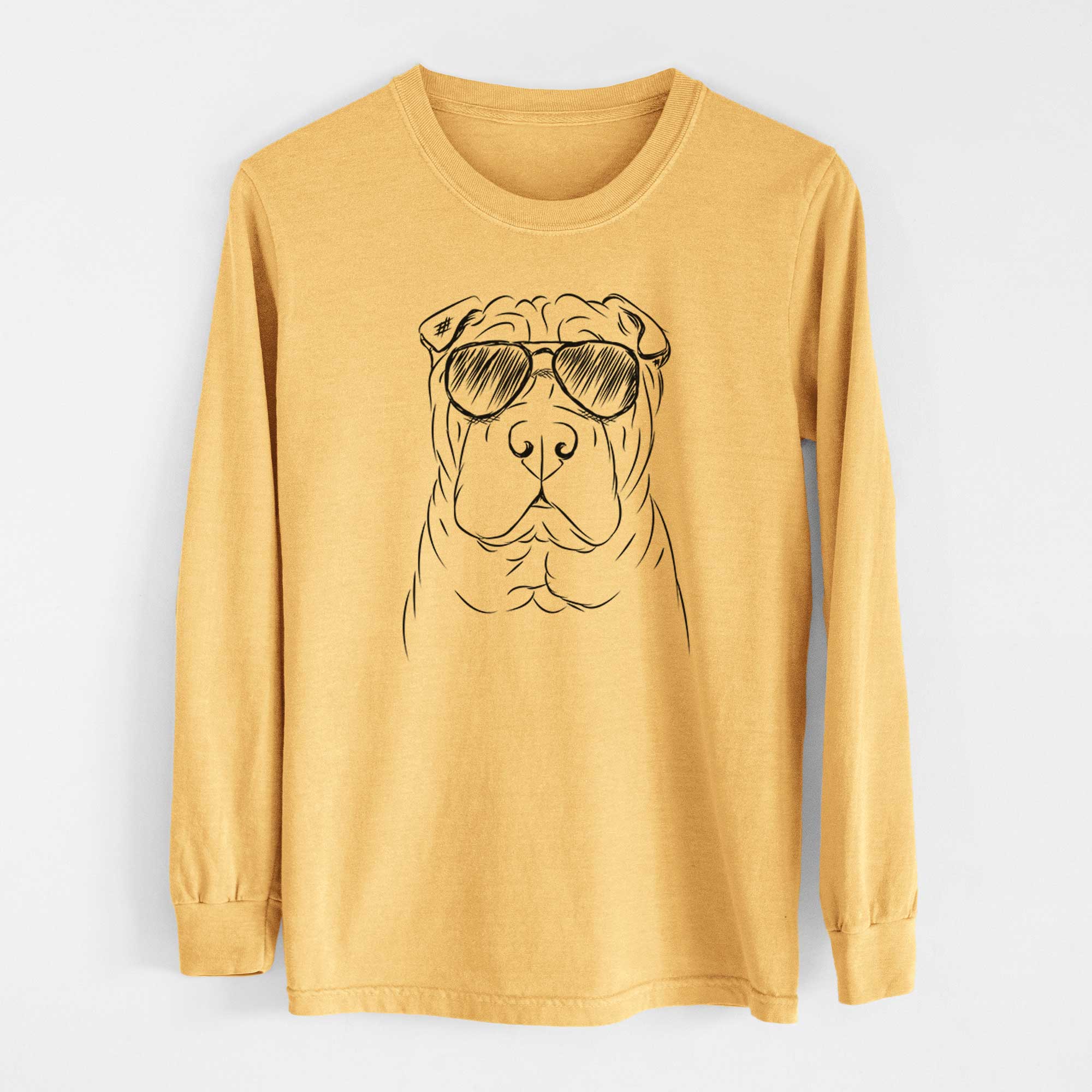 Aviators Sharpy the Shar Pei - Heavyweight 100% Cotton Long Sleeve