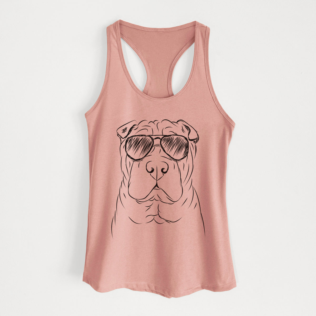 Sharpy the Shar Pei - Women's Racerback Tanktop